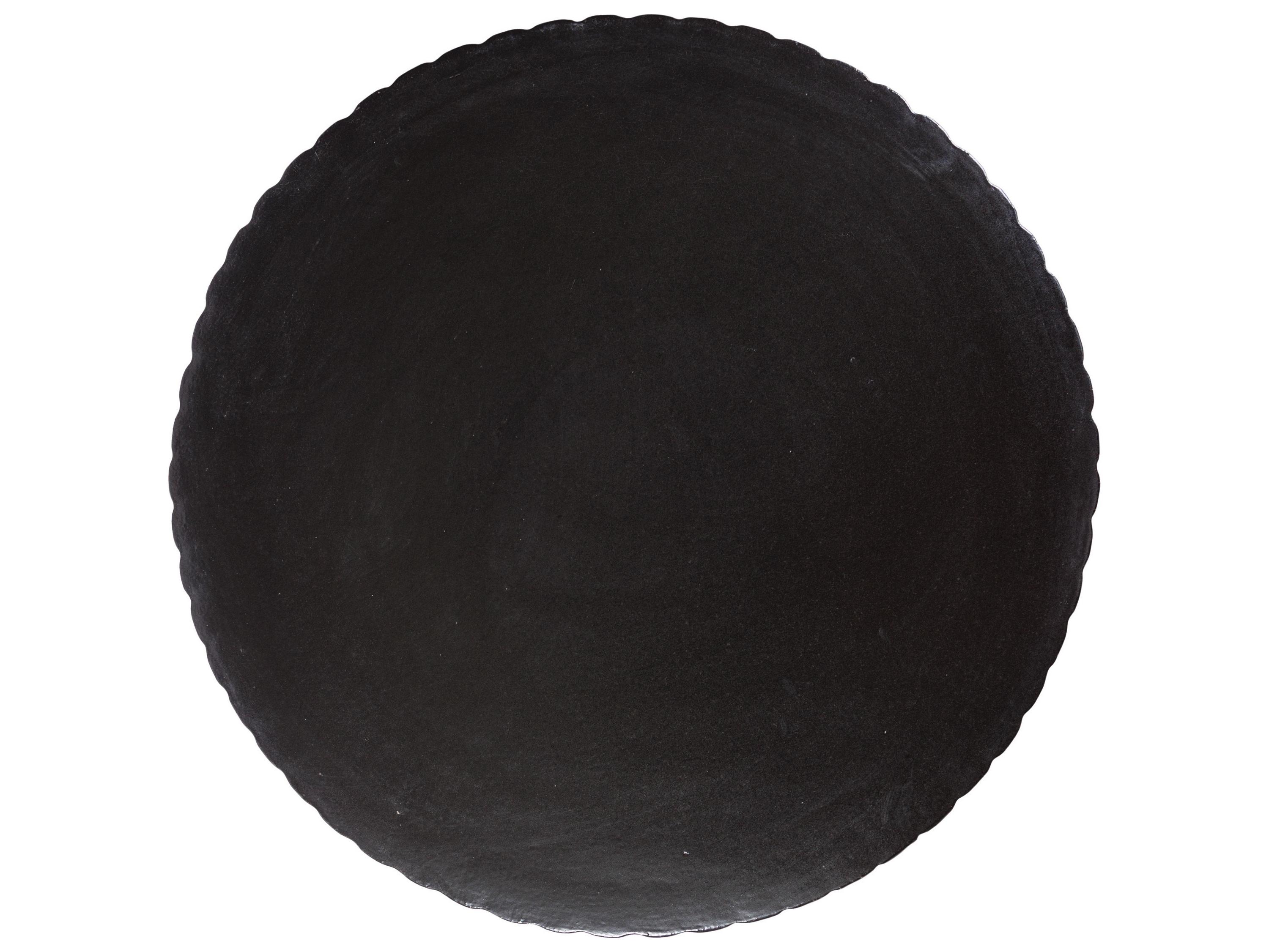 Seasonal Living Ceramics Iron Semi-gloss Ceramic Round End Table