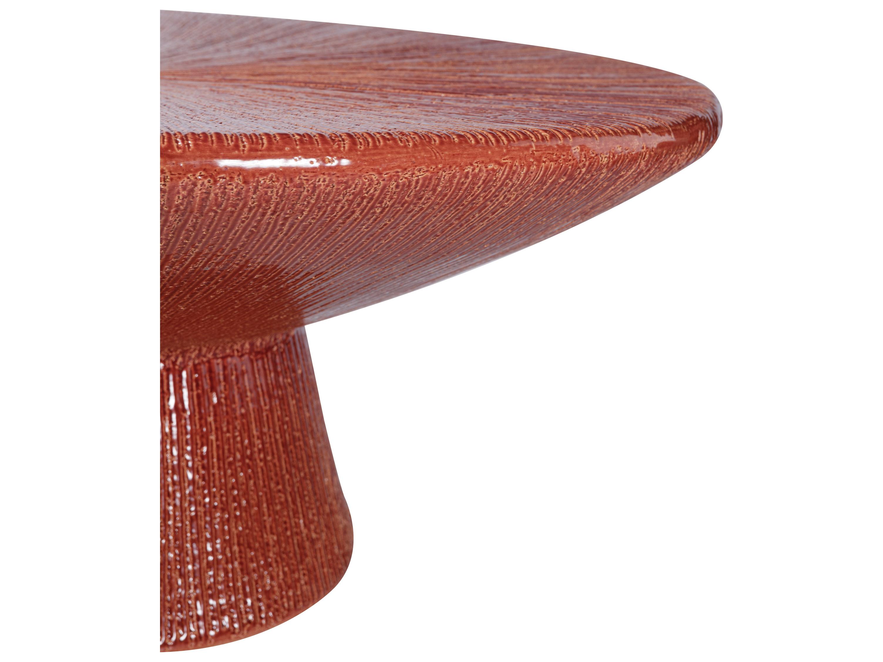 Seasonal Living Ceramic Round Outdoor Patio Coffee Table