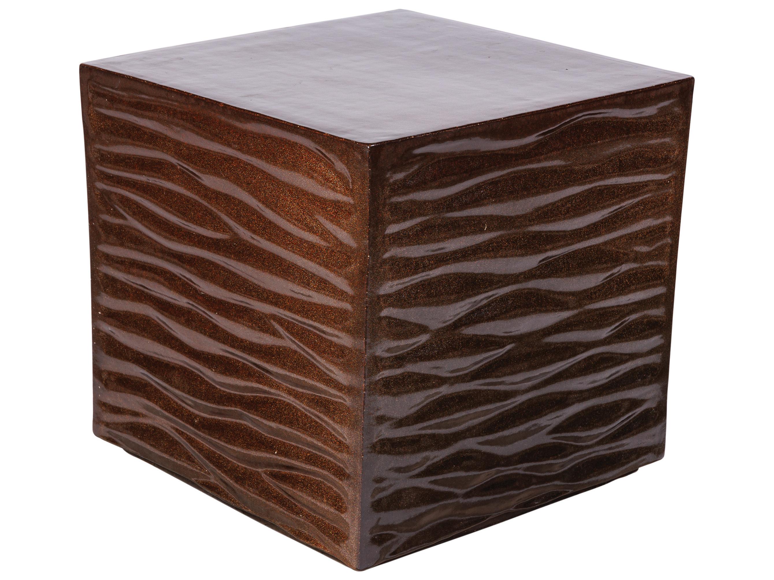 Seasonal Living Ceramics Pyrite Brown Gloss Ceramic Dining Chair