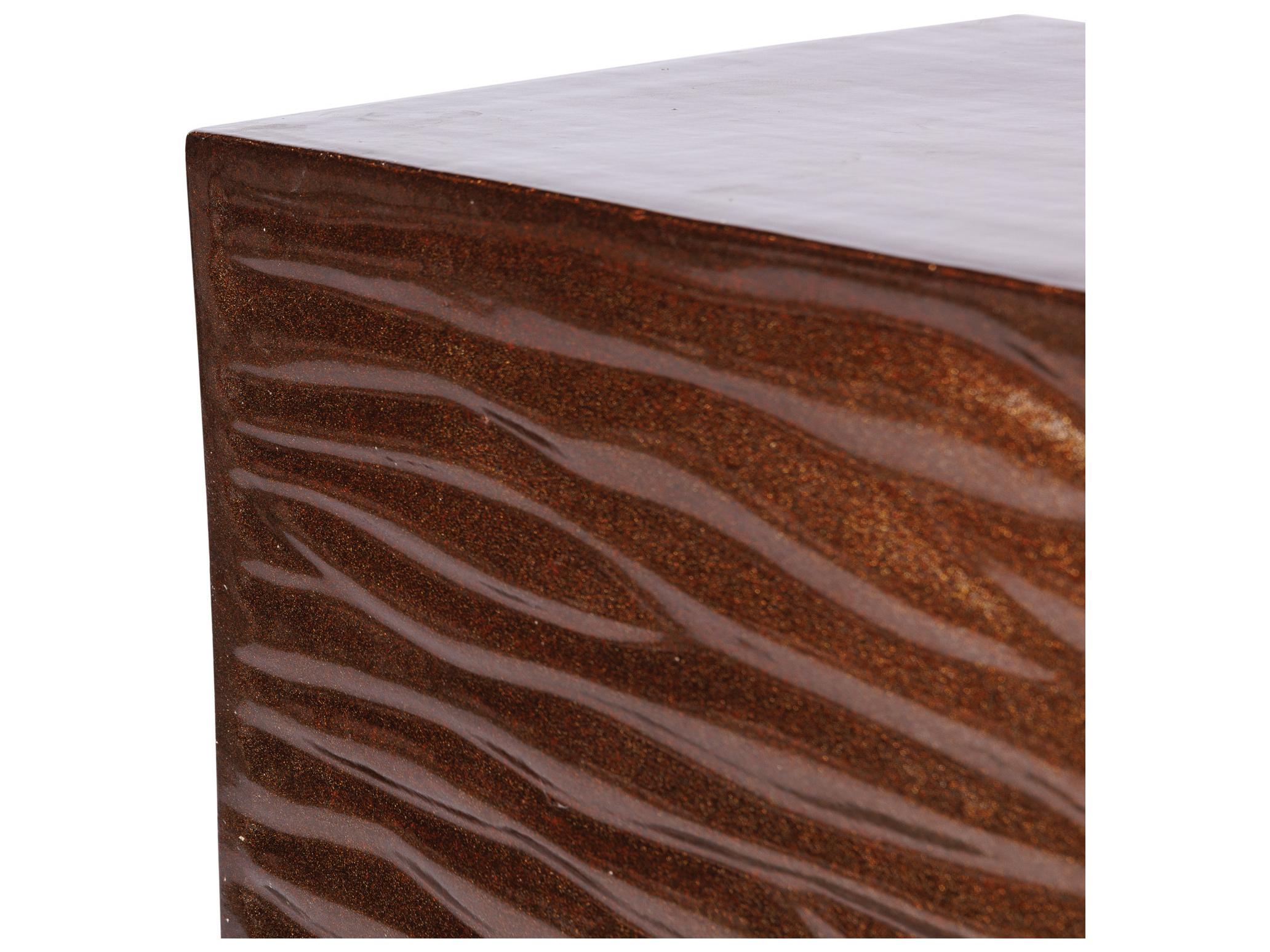 Seasonal Living Ceramics Pyrite Brown Gloss Ceramic Dining Chair