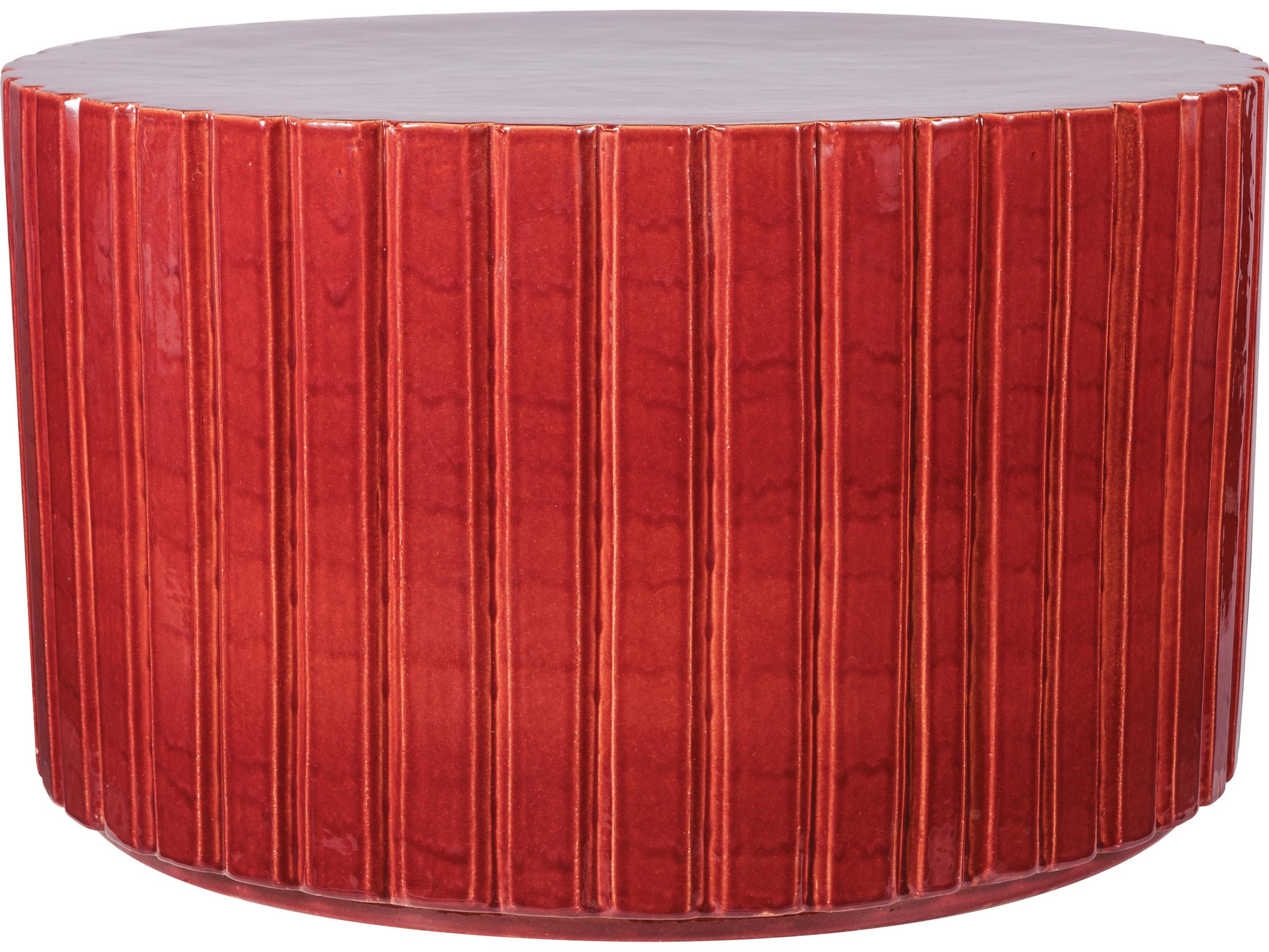Seasonal Living Katra Plum Ceramic Round Coffee Table