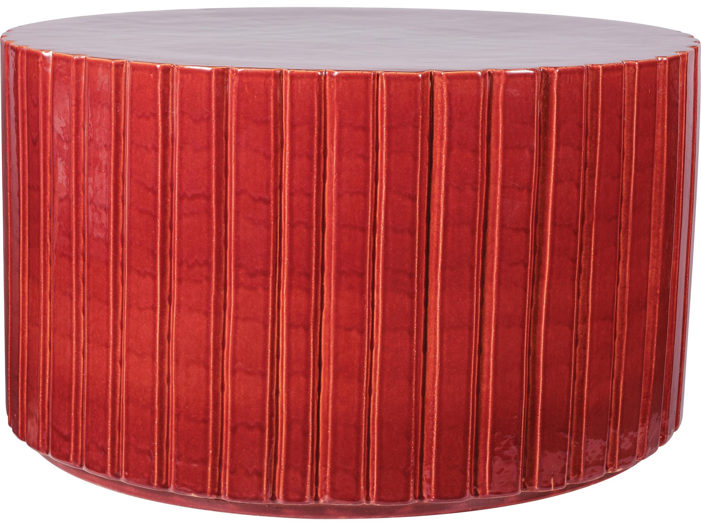 Seasonal Living Katra Plum Ceramic Round Coffee Table