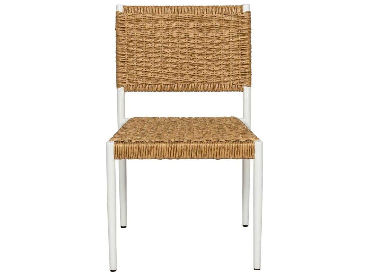 Seasonal Living Explorer Linen White Steel Wicker Dining Chair