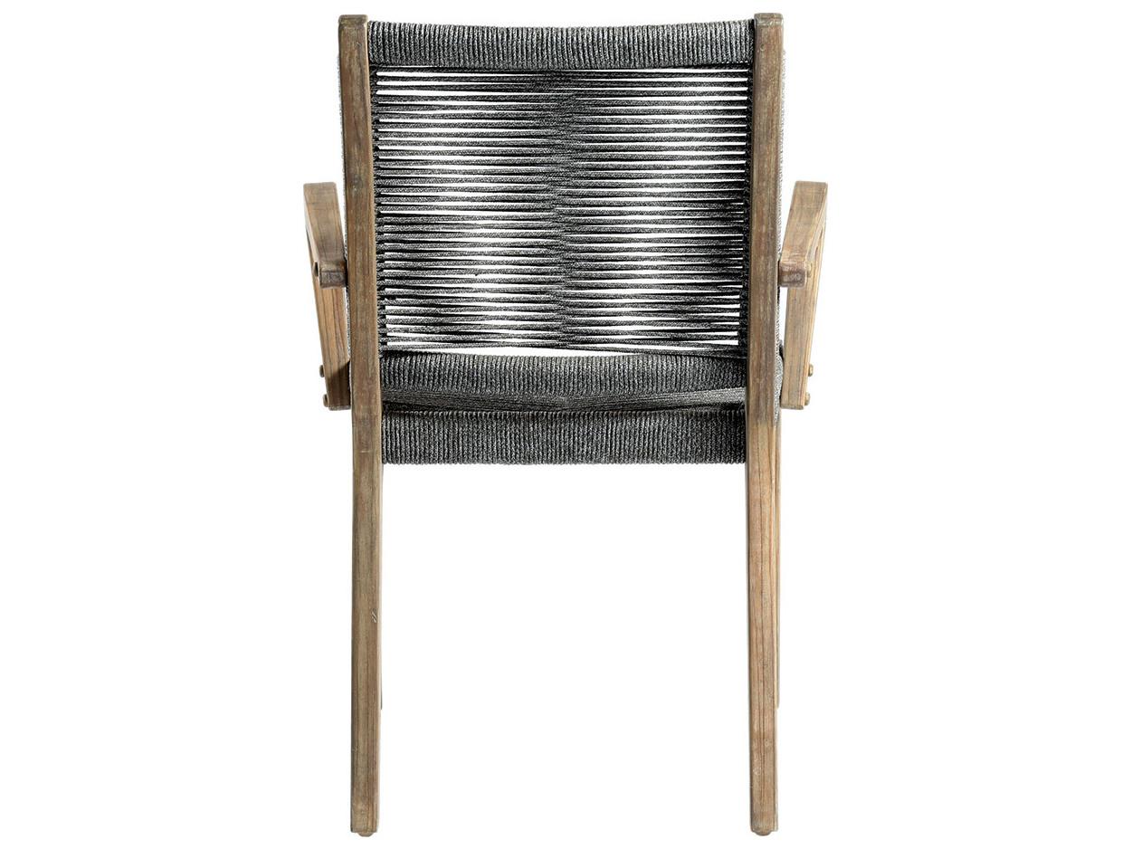 Seasonal Living Explorer Mixed Grey Acacia Wood Oceans Patio Dining Arm Chair Set of 2