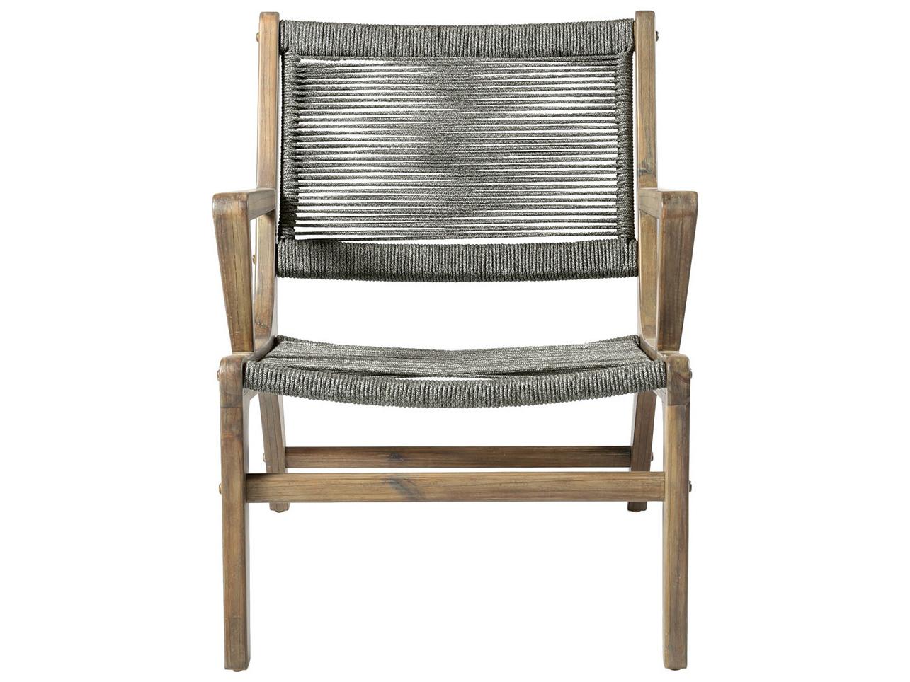 Seasonal Living Explorer Mixed Grey Acacia Wood Oceans Outdoor Patio Lounge Chair