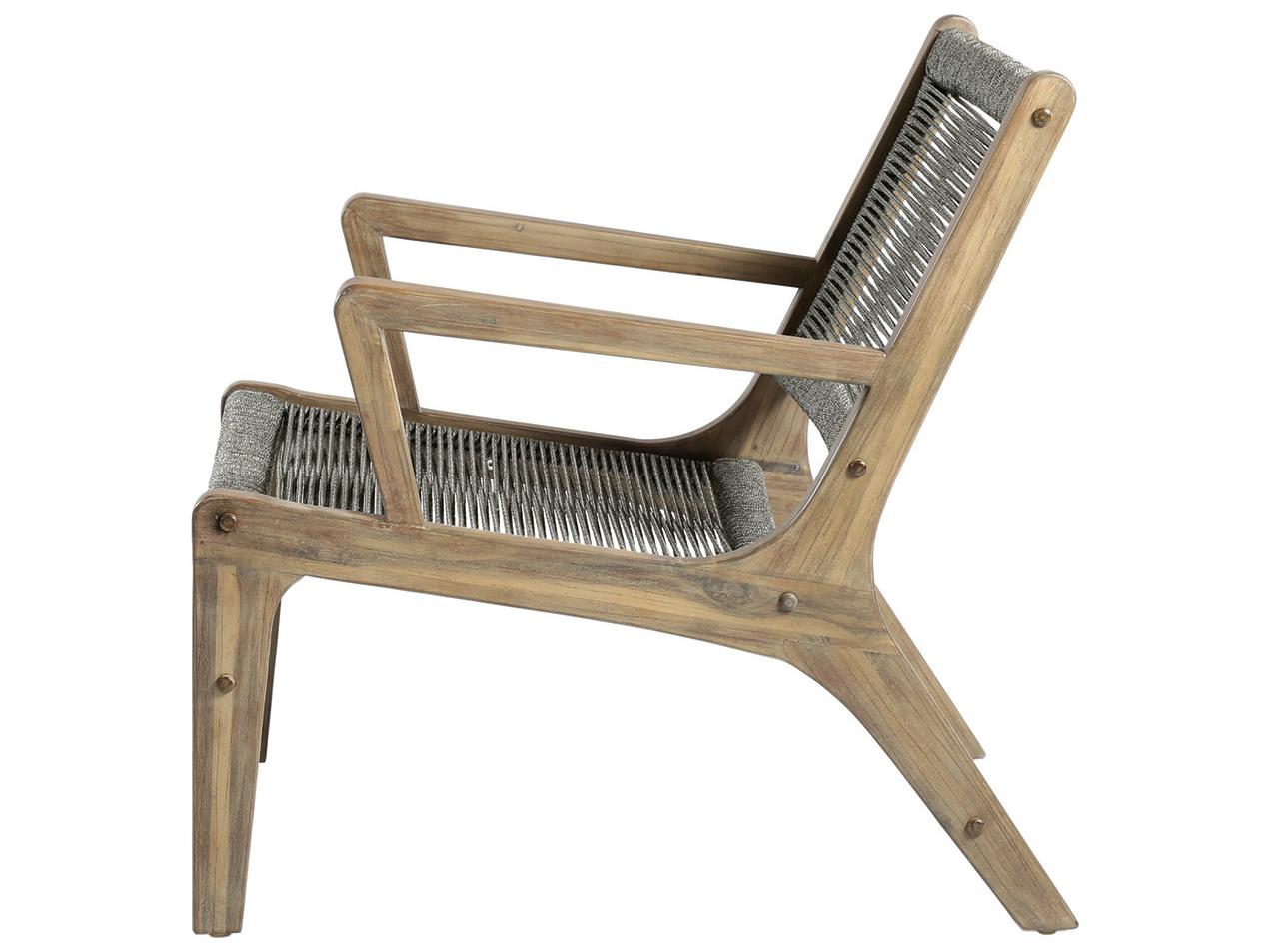 Seasonal Living Explorer Mixed Grey Acacia Wood Oceans Outdoor Patio Lounge Chair