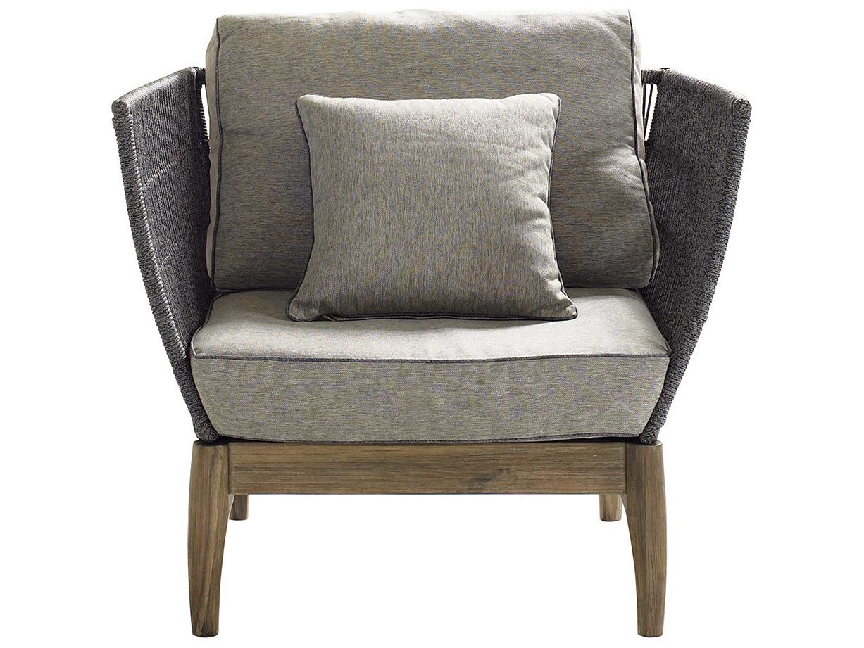 Seasonal Living Explorer Mixed Grey Acacia Wood Wings Patio Lounge Chair Set of 2