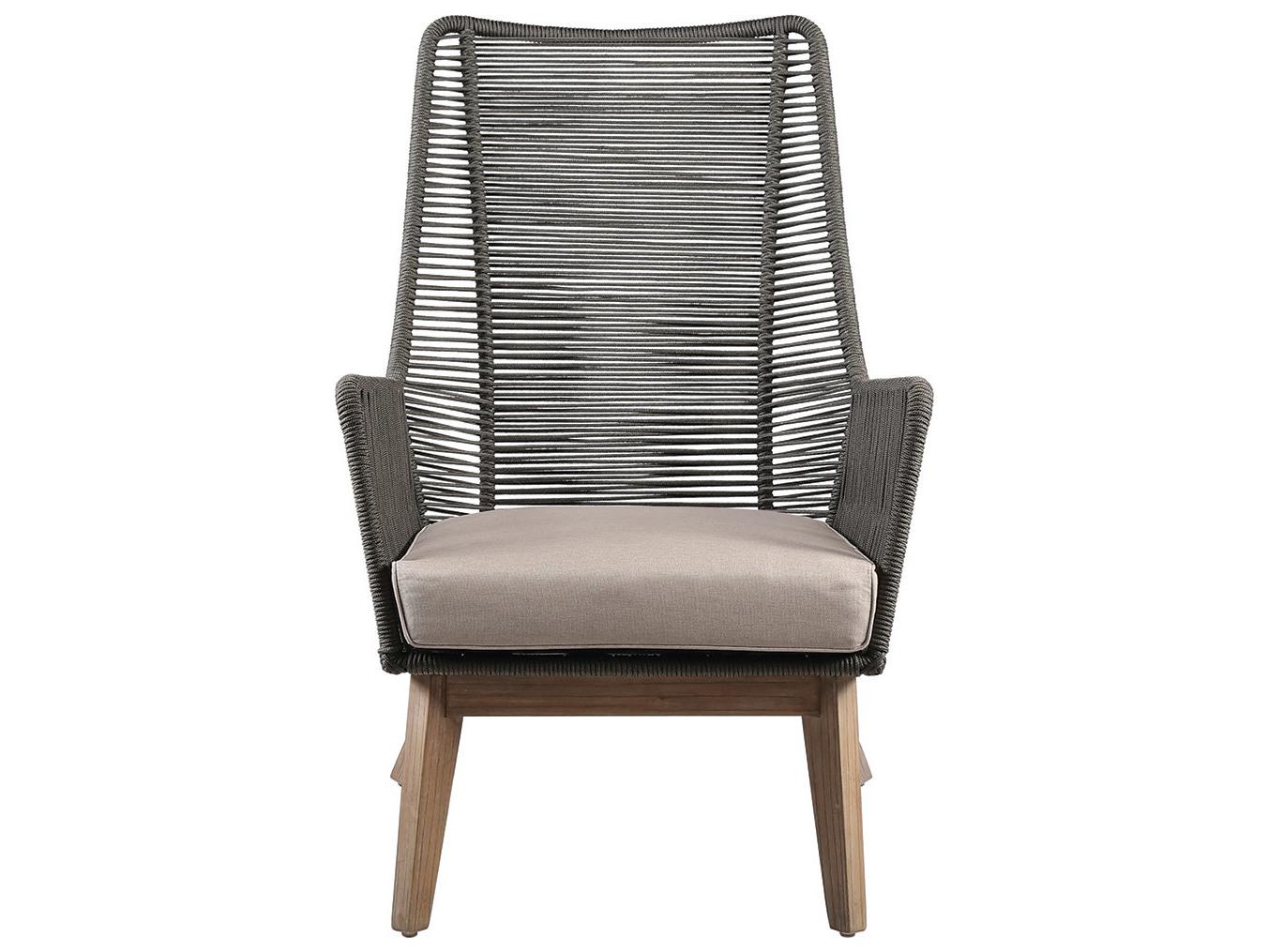 Seasonal Living Explorer Mixed Grey Acacia Wood Marco Polo Outdoor Lounge Chair