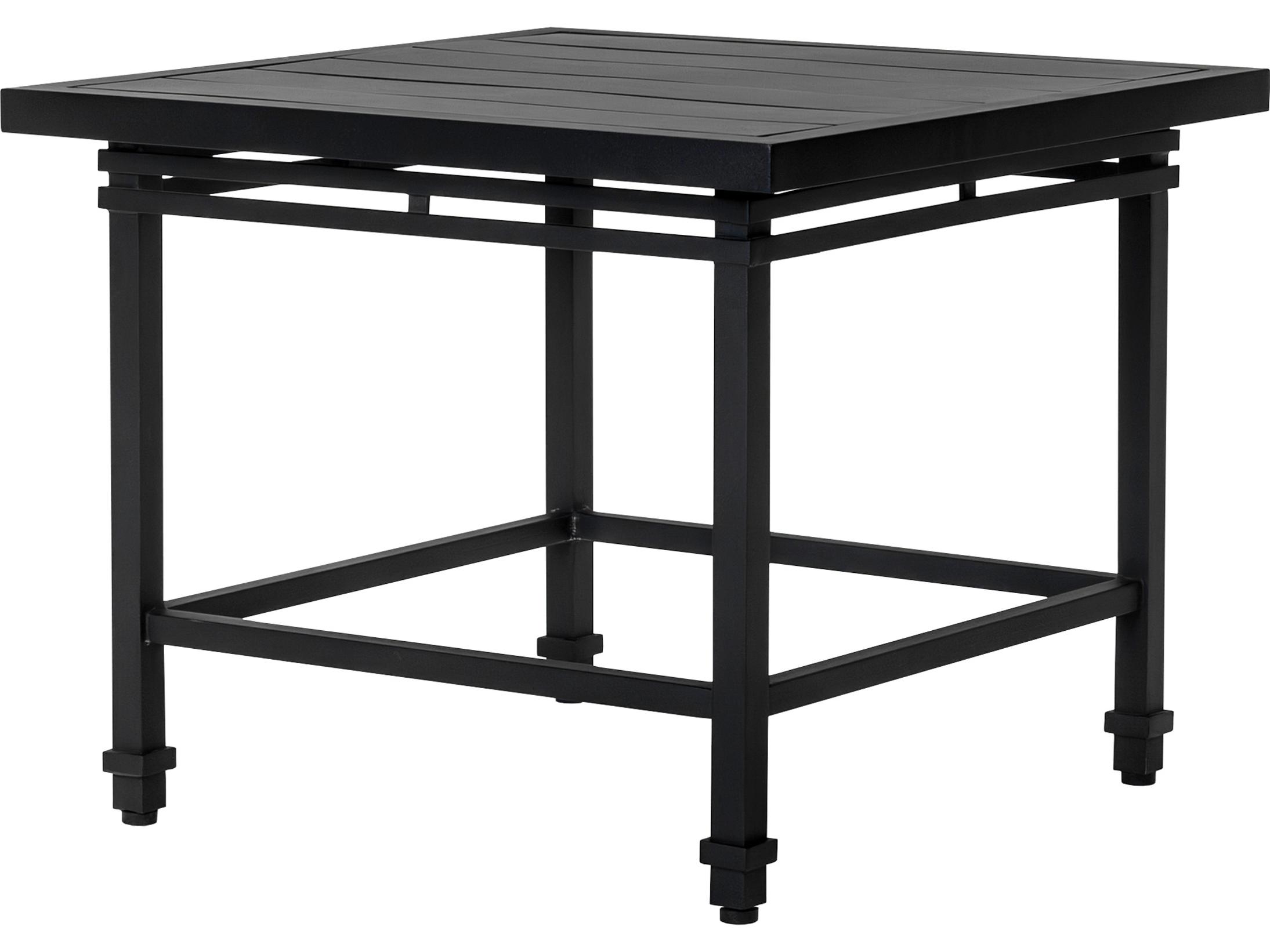 Seasonal Living Eterna Black Sand Matte Aluminum Square End Table
