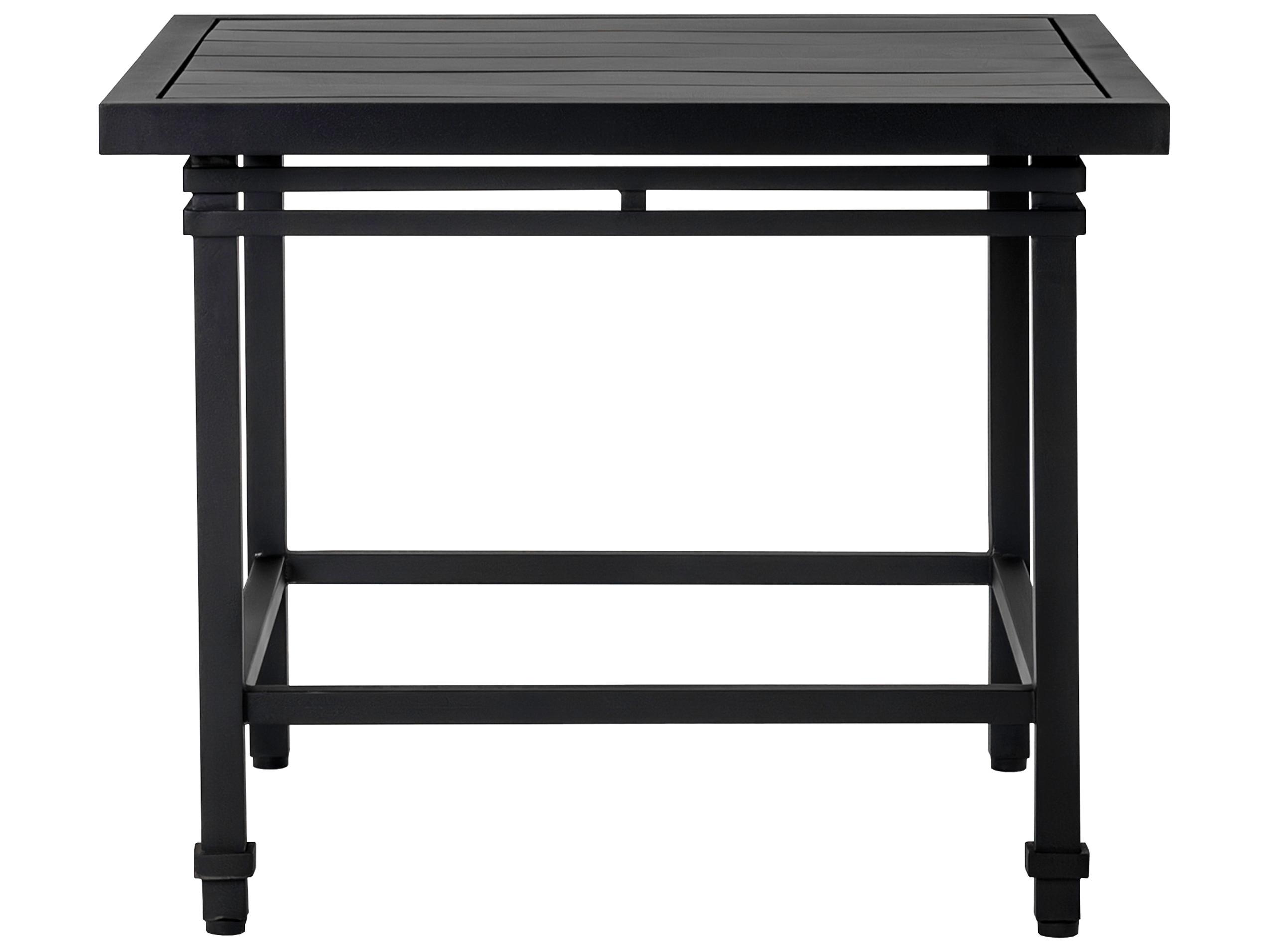 Seasonal Living Eterna Black Sand Matte Aluminum Square End Table