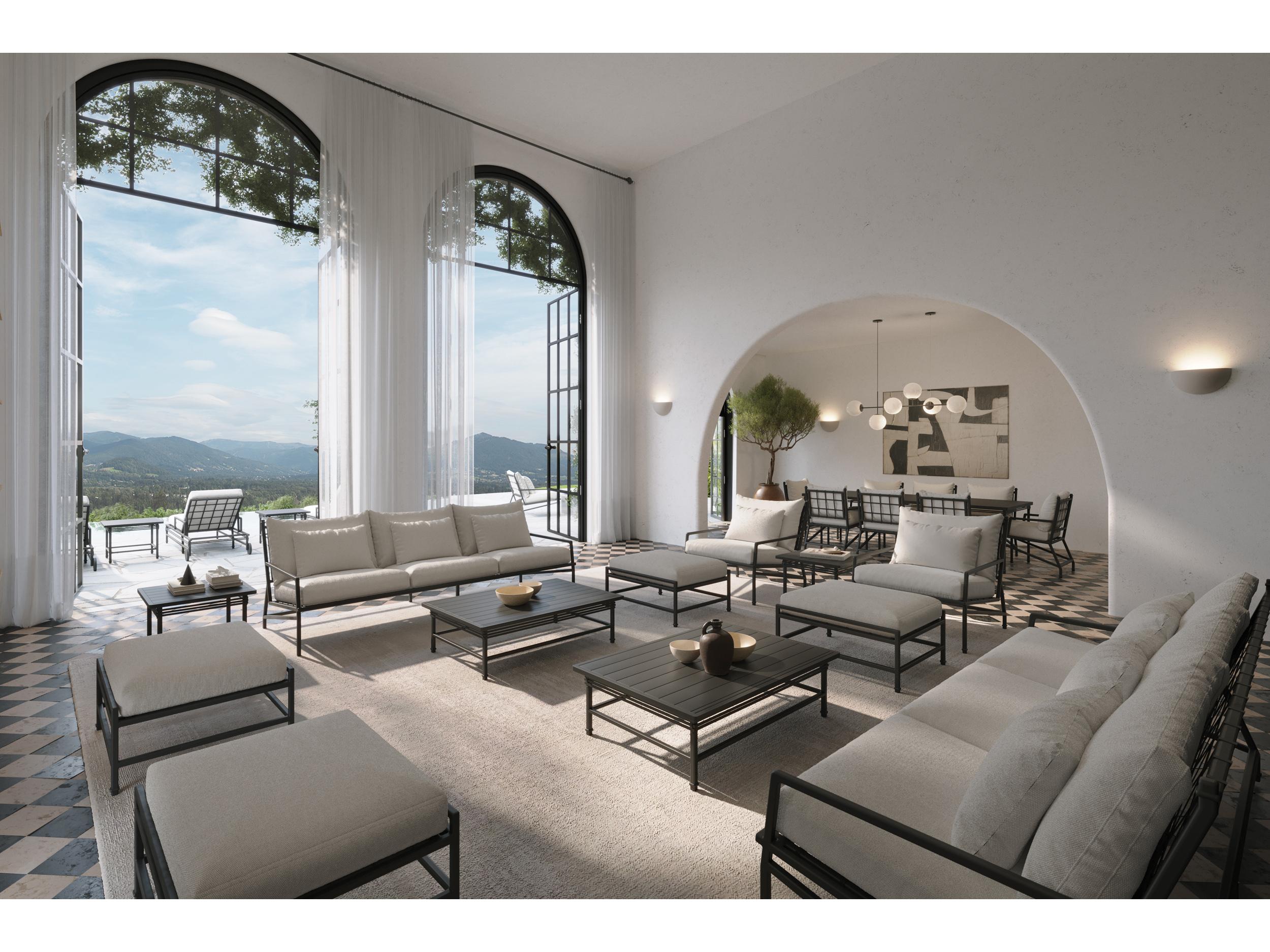 Seasonal Living Eterna Black Sand Matte Aluminum Square End Table