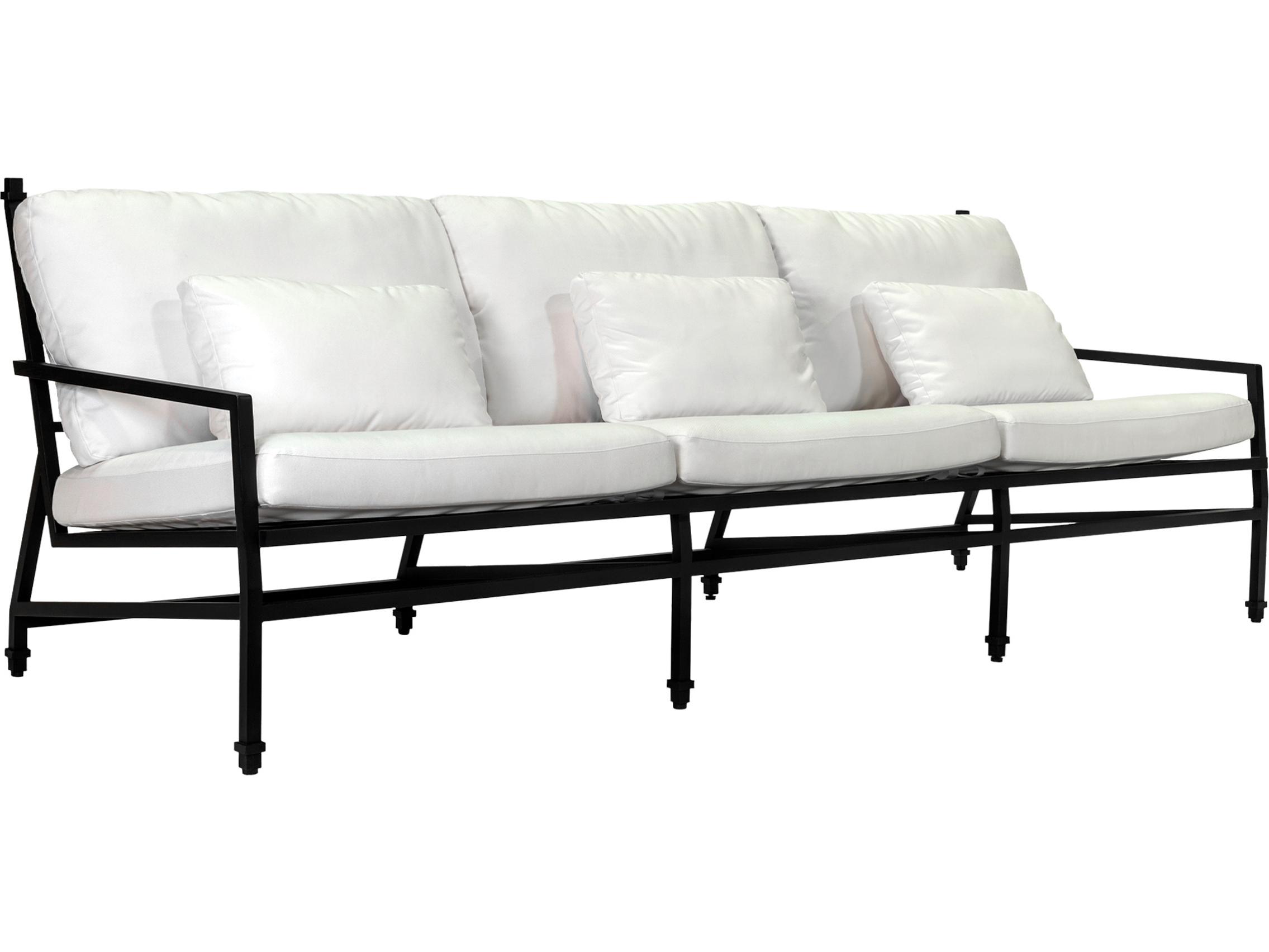 Seasonal Living Eterna Black Sand Matte Aluminum Cushion Sofa