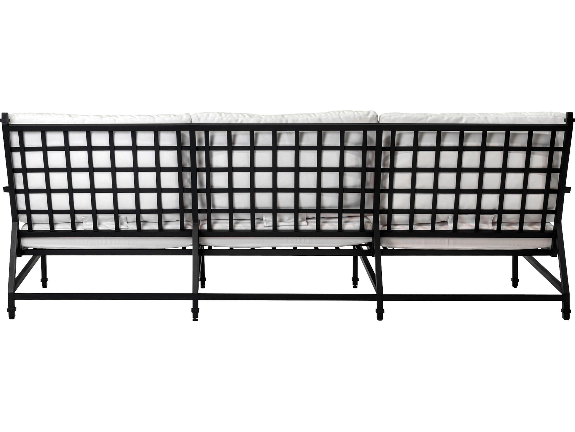 Seasonal Living Eterna Black Sand Matte Aluminum Cushion Sofa