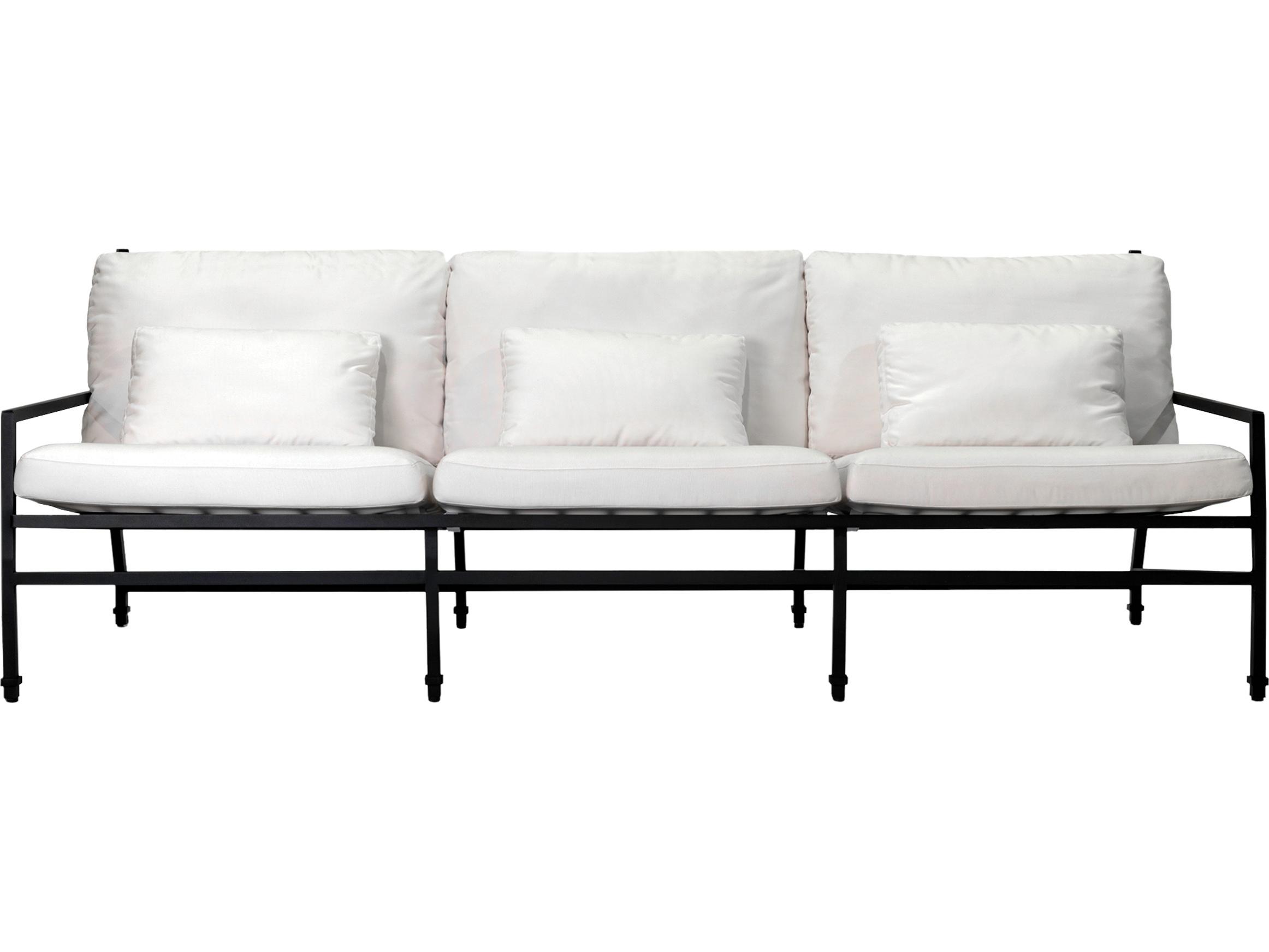 Seasonal Living Eterna Black Sand Matte Aluminum Cushion Sofa