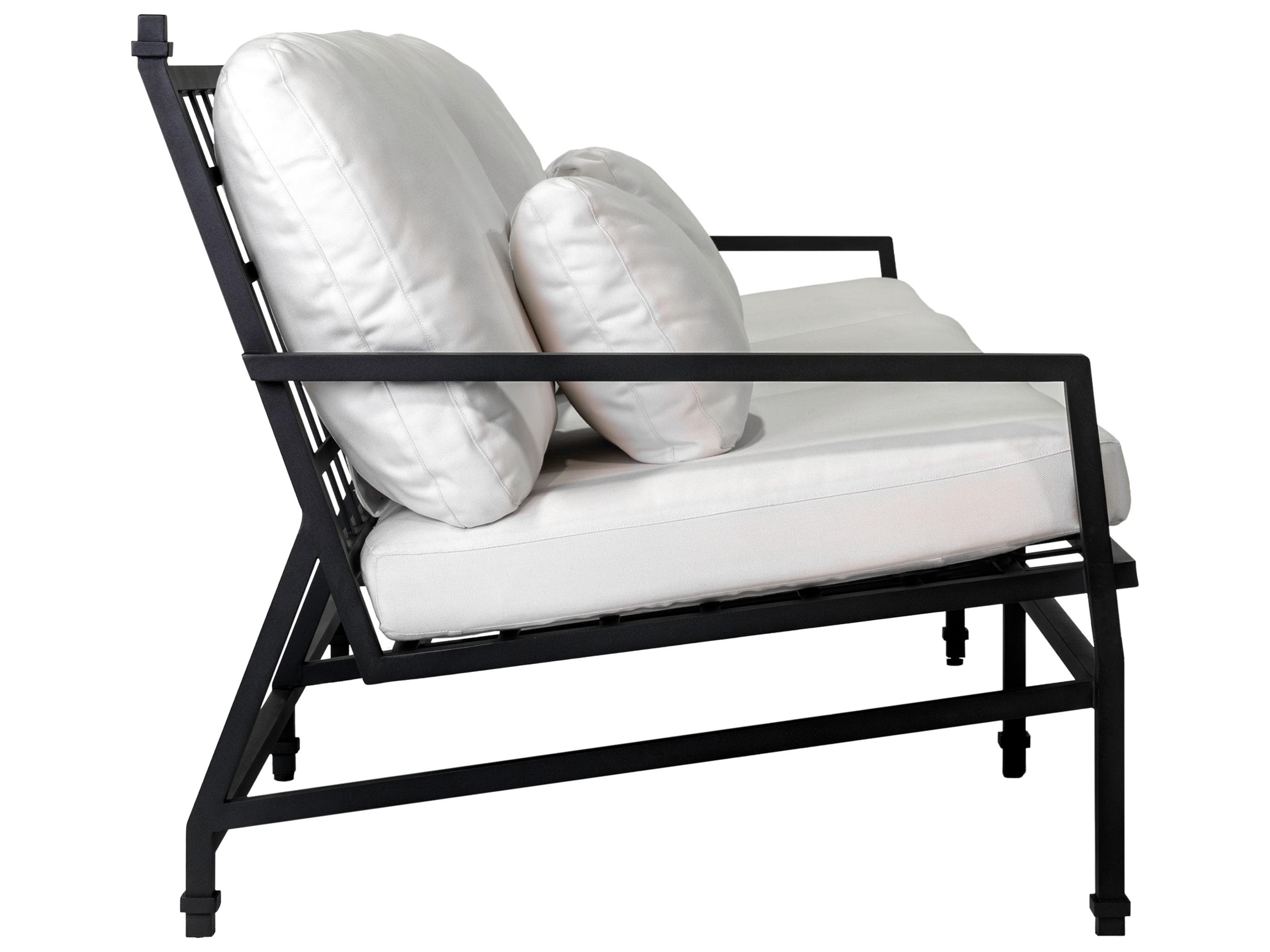 Seasonal Living Eterna Black Sand Matte Aluminum Cushion Sofa