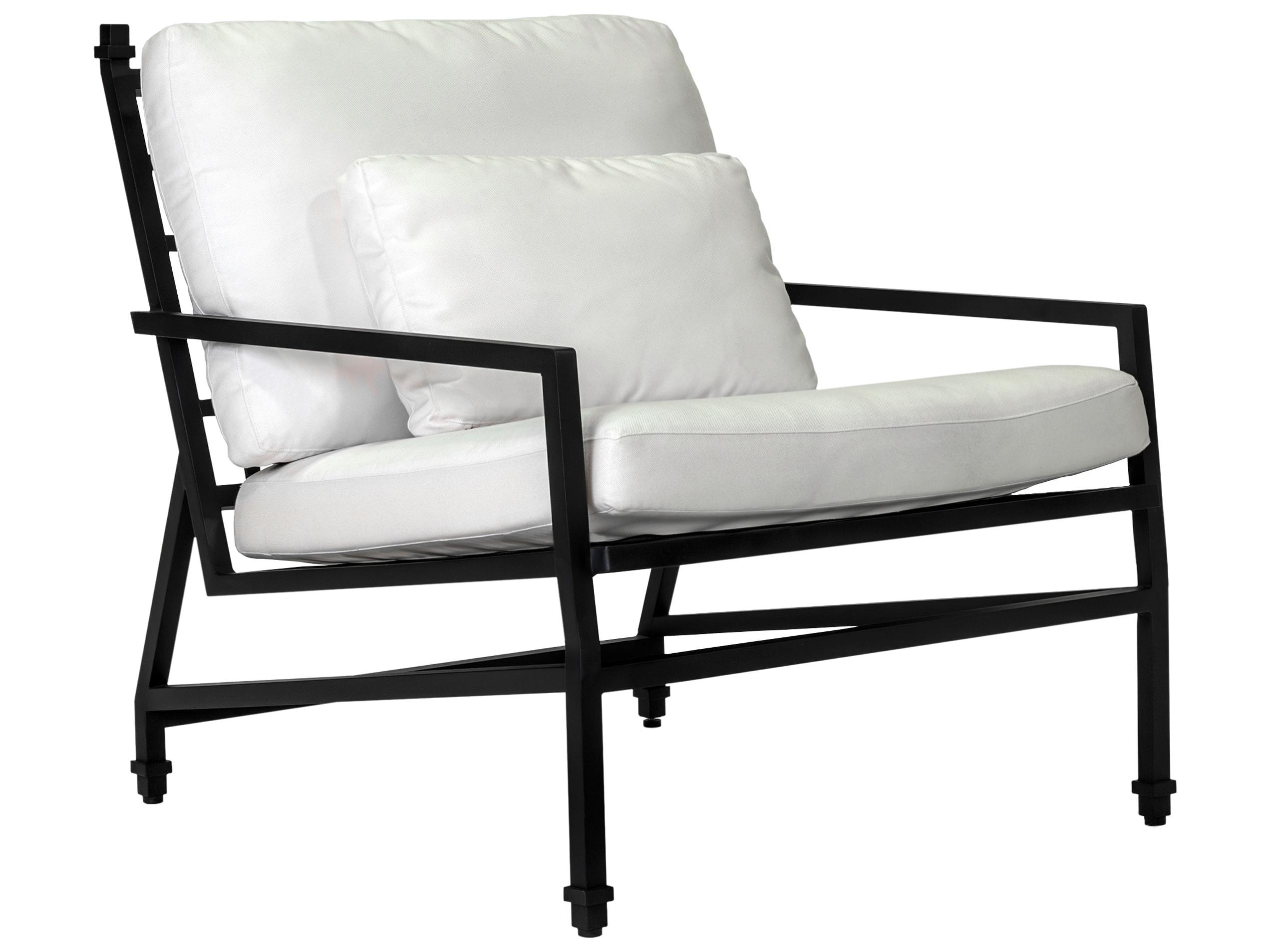 Seasonal Living Eterna Black Sand Matte Aluminum Cushion Lounge Chair