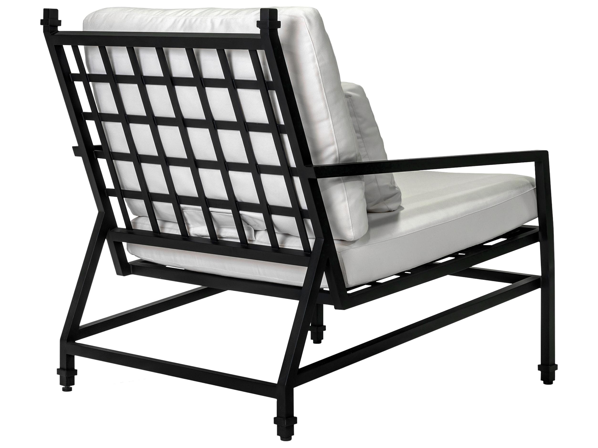 Seasonal Living Eterna Black Sand Matte Aluminum Cushion Lounge Chair