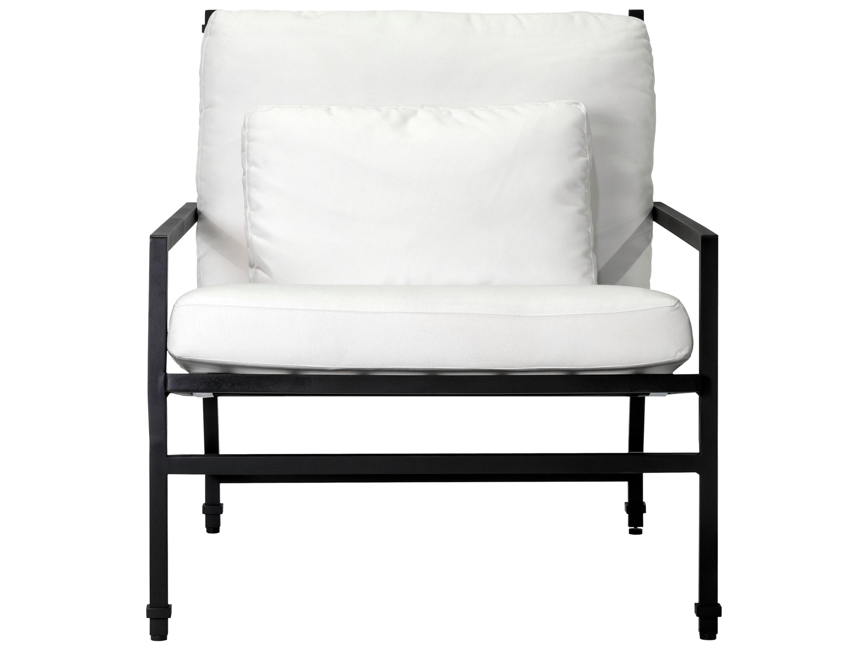Seasonal Living Eterna Black Sand Matte Aluminum Cushion Lounge Chair