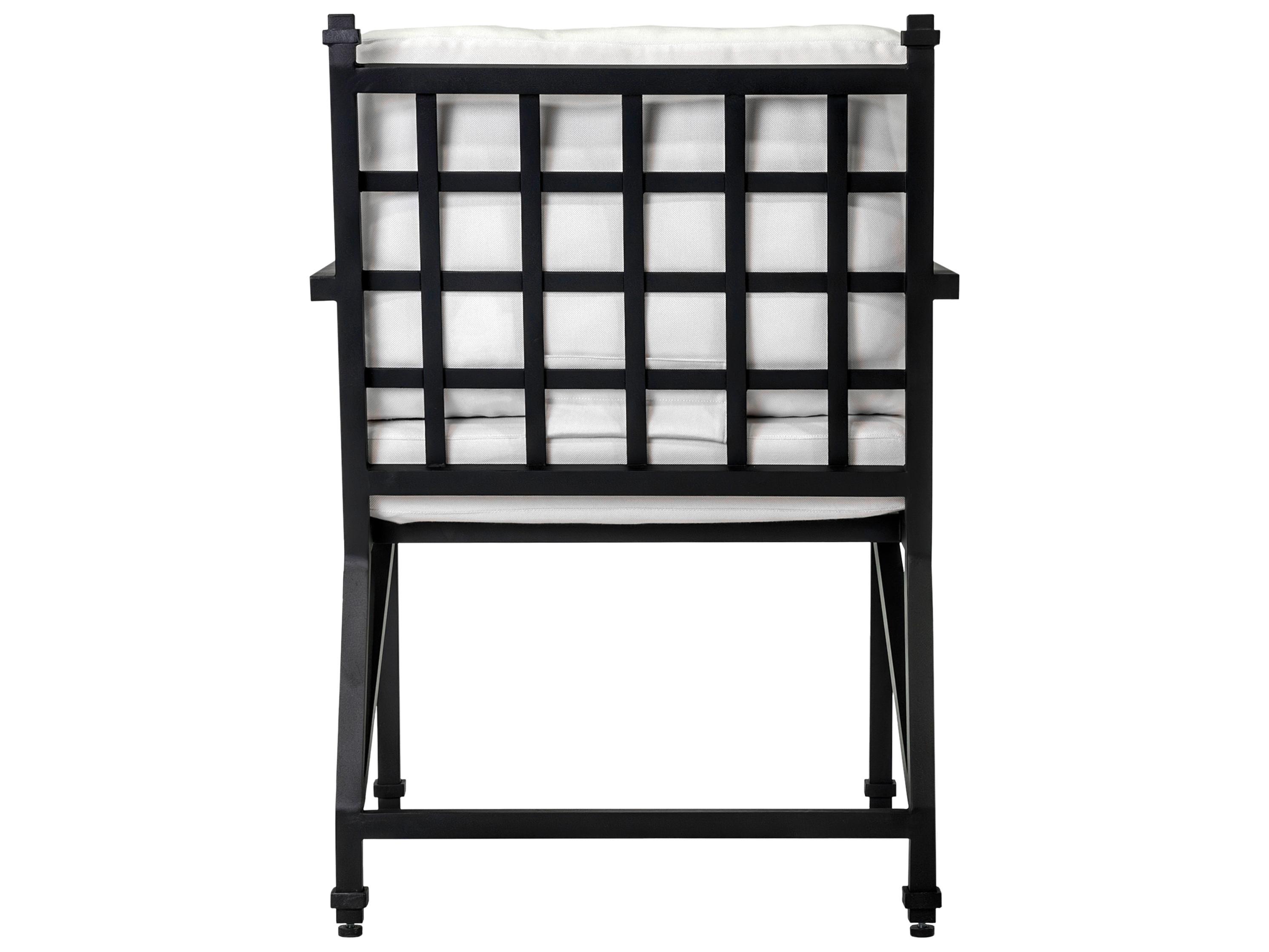 Seasonal Living Eterna Black Sand Matte Aluminum Cushion Dining Chair