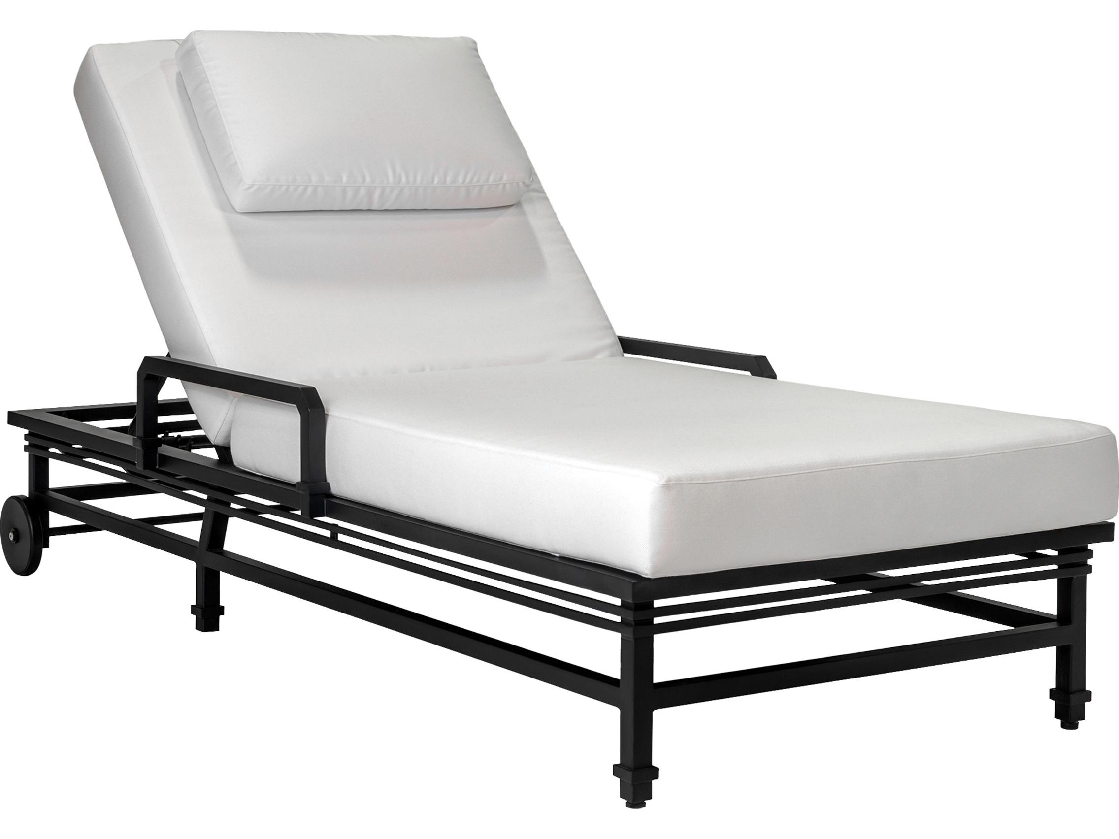 Seasonal Living Eterna Black Sand Matte Aluminum Cushion Chaise Lounge