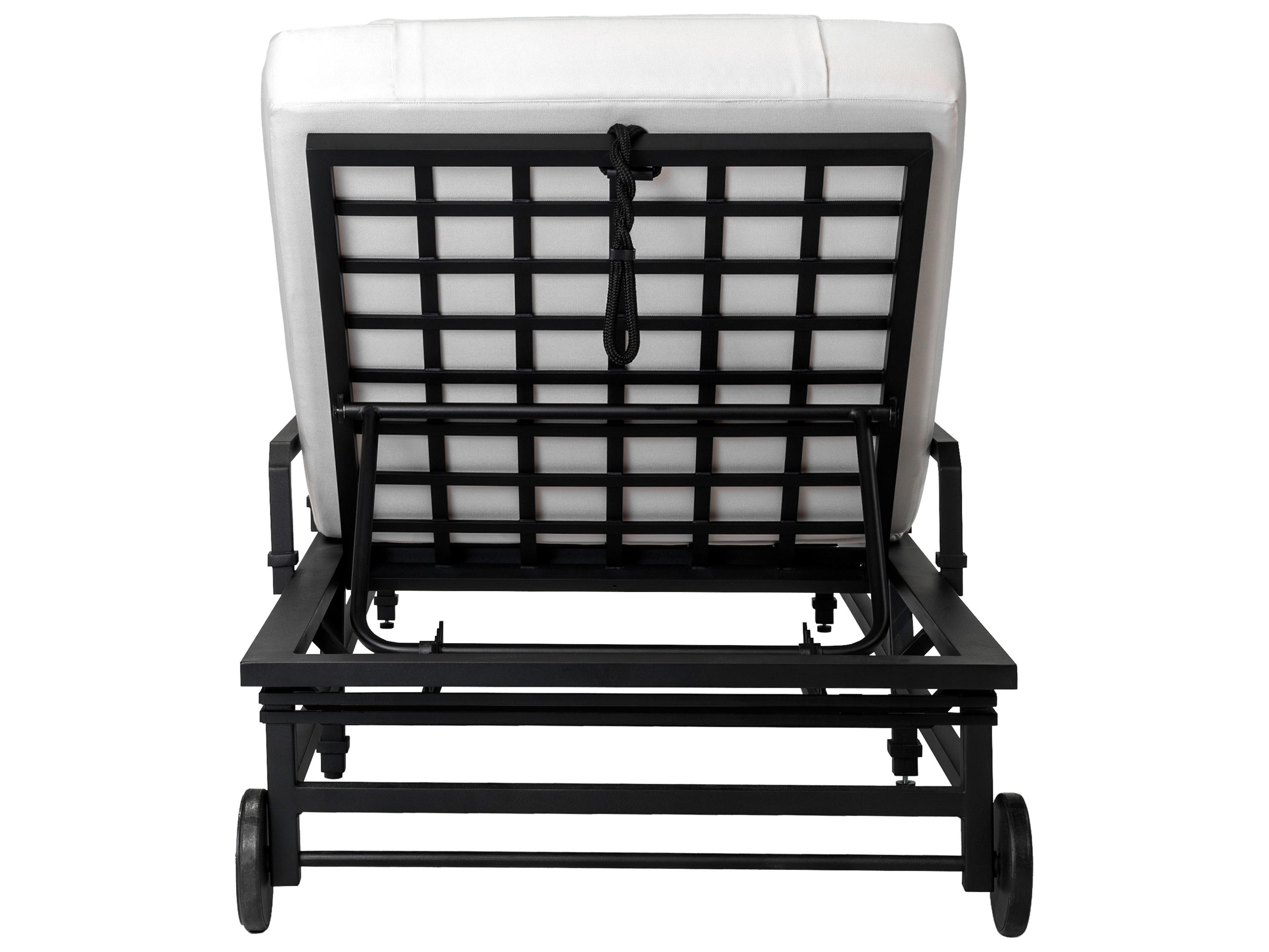 Seasonal Living Eterna Black Sand Matte Aluminum Cushion Chaise Lounge