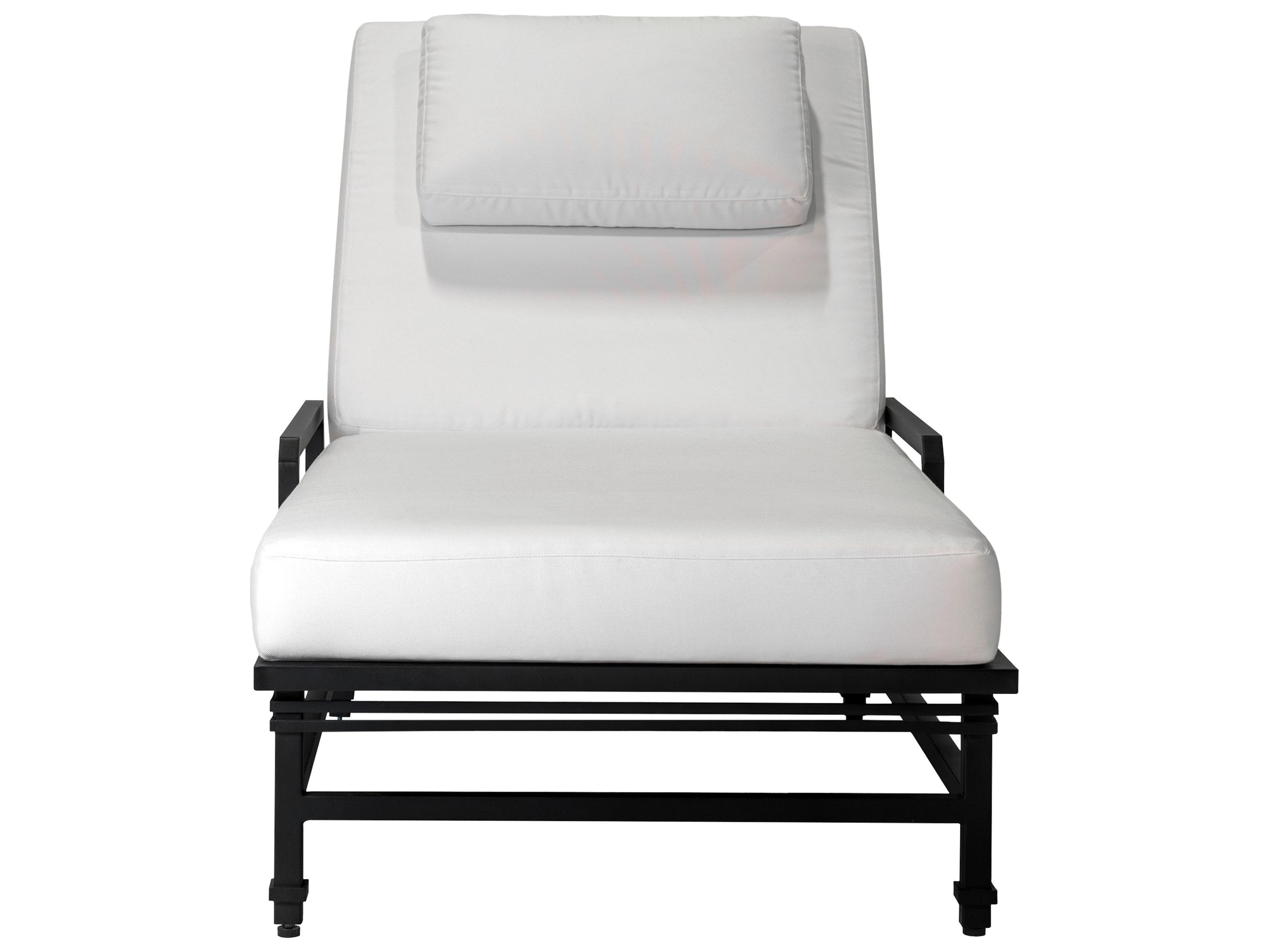 Seasonal Living Eterna Black Sand Matte Aluminum Cushion Chaise Lounge