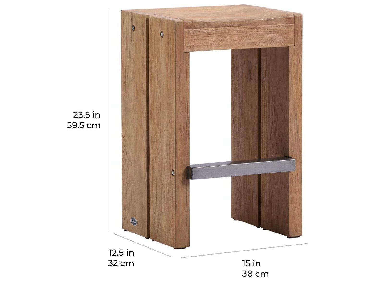 Seasonal Living Perpetual Warren Teak Counter Stool Set of 2