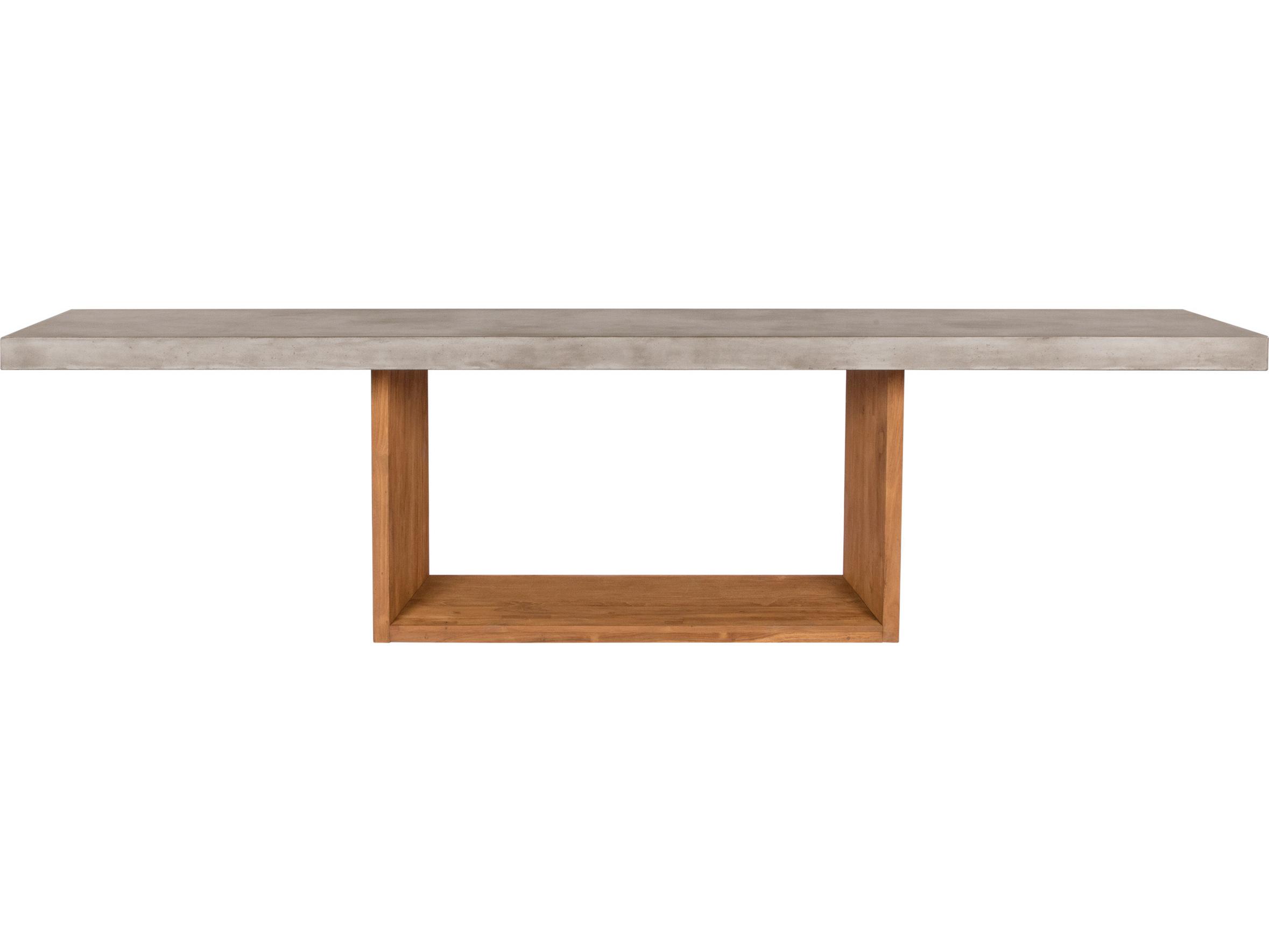 Seasonal Living Lightweight Concrete Slate Gray Rectangular Dining Table