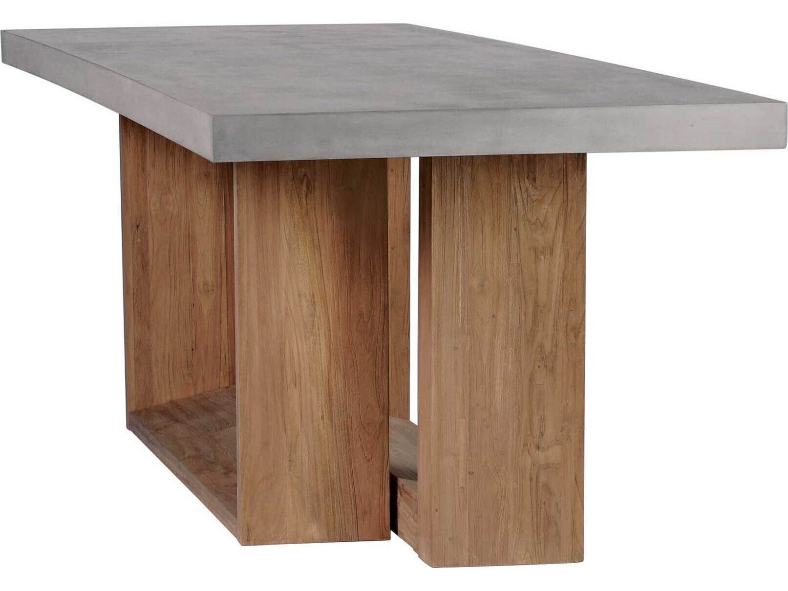 Seasonal Living Perpetual Slate Grey Teak Lucca Rectangular Patio Dining Table
