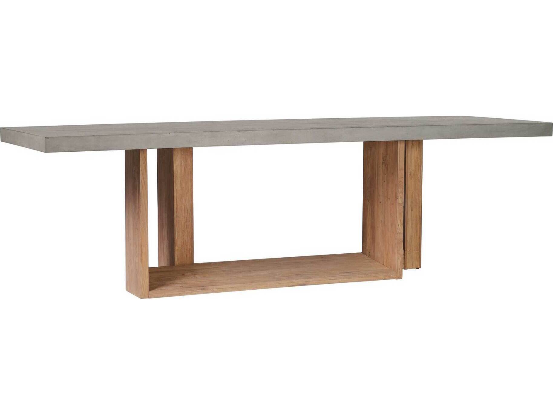 Seasonal Living Perpetual Slate Grey Teak Lucca Rectangular Patio Dining Table