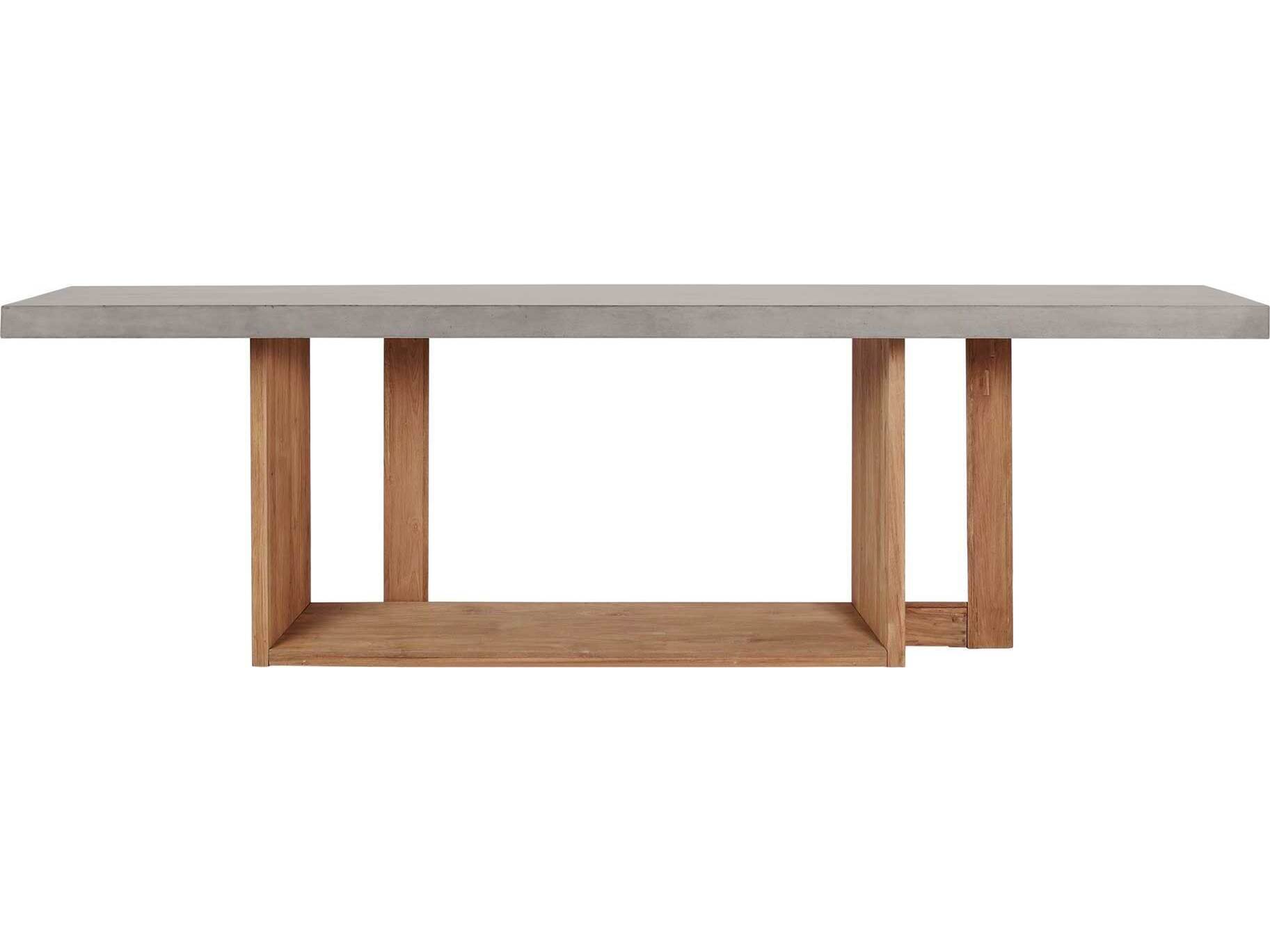 Seasonal Living Perpetual Slate Grey Teak Lucca Rectangular Patio Dining Table
