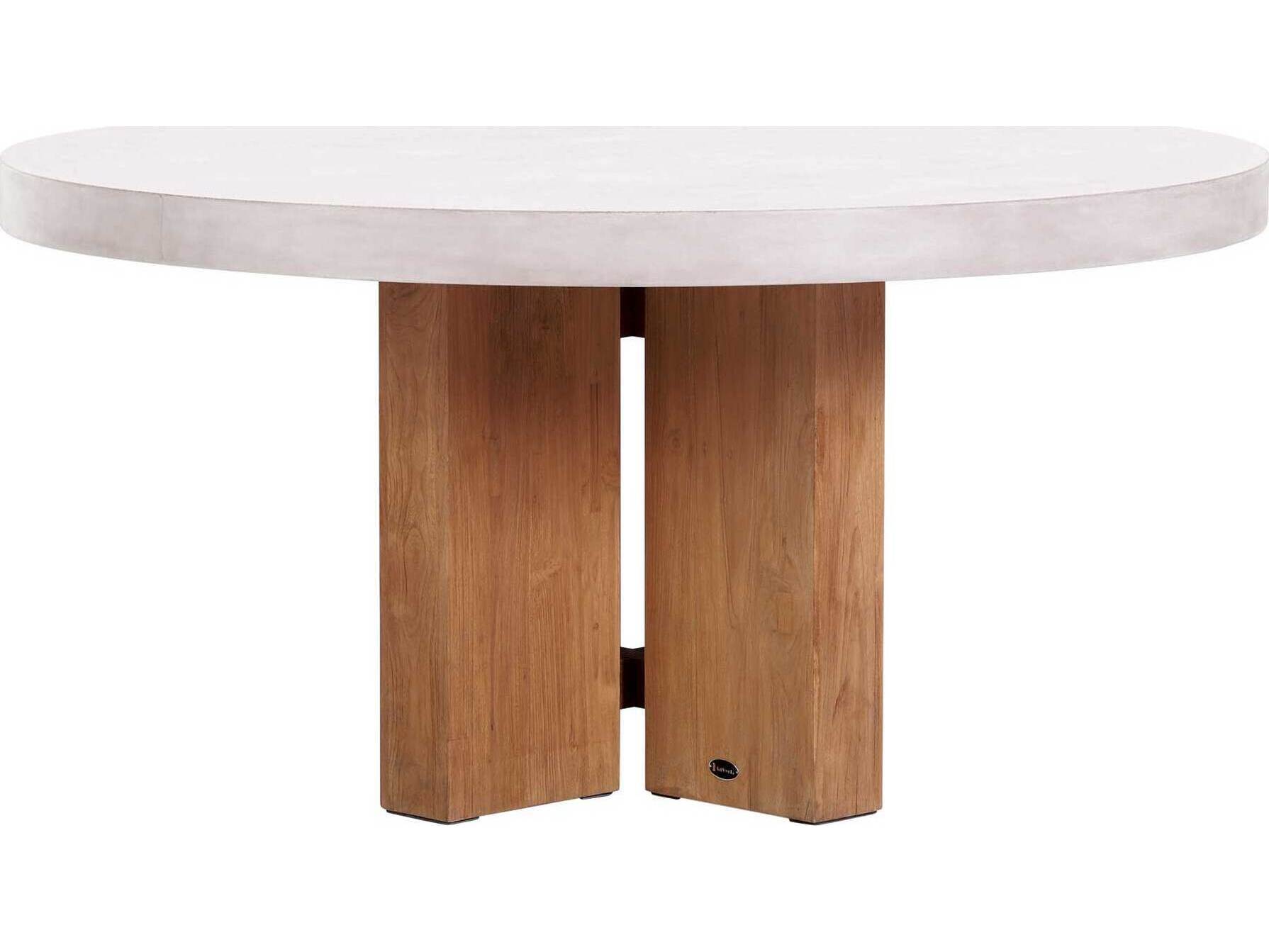 Seasonal Living Perpetual Ivory White Teak Java Round Dining Table
