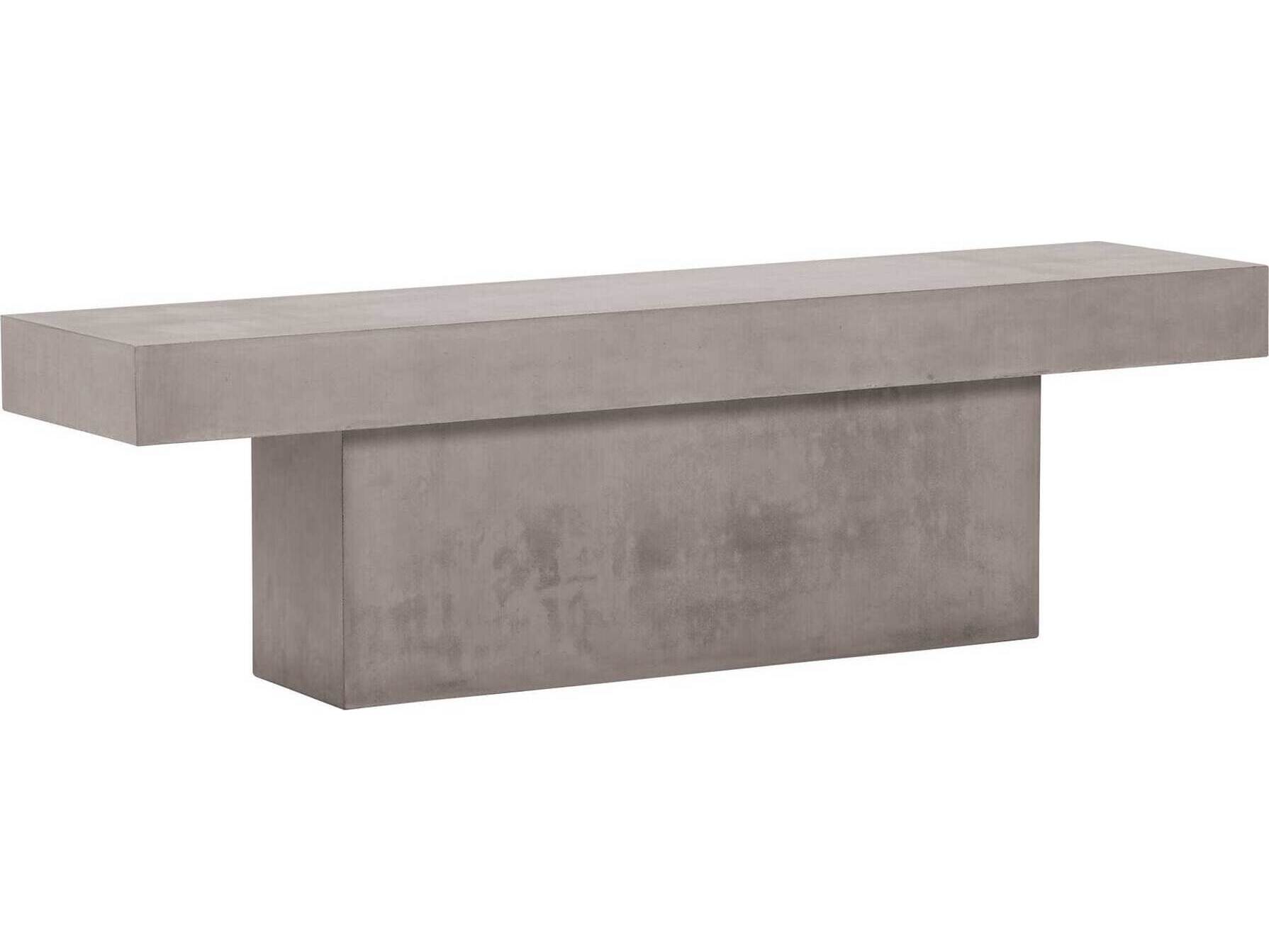 Seasonal Living Perpetual Slate Grey T-Patio Bench Dining Patio Bench