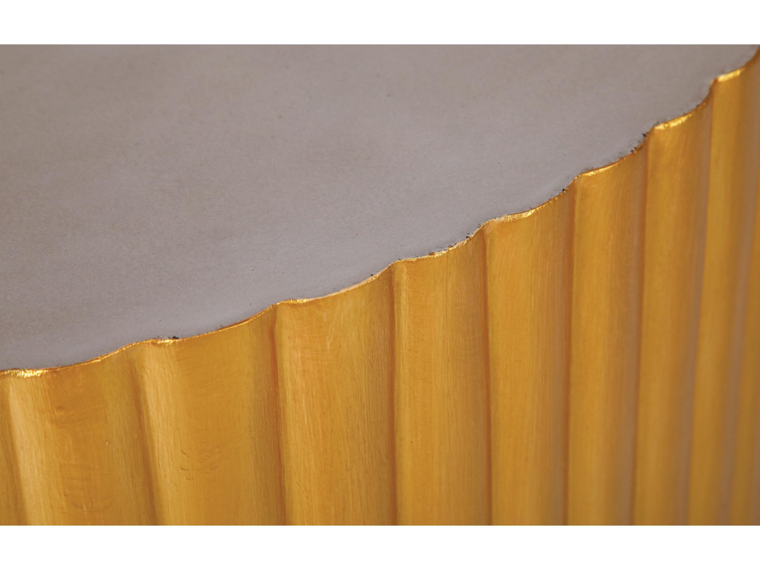 Seasonal Living Perpetual Joy Scallop Zanzibar Gray/Gold Round Outdoor Coffee Table