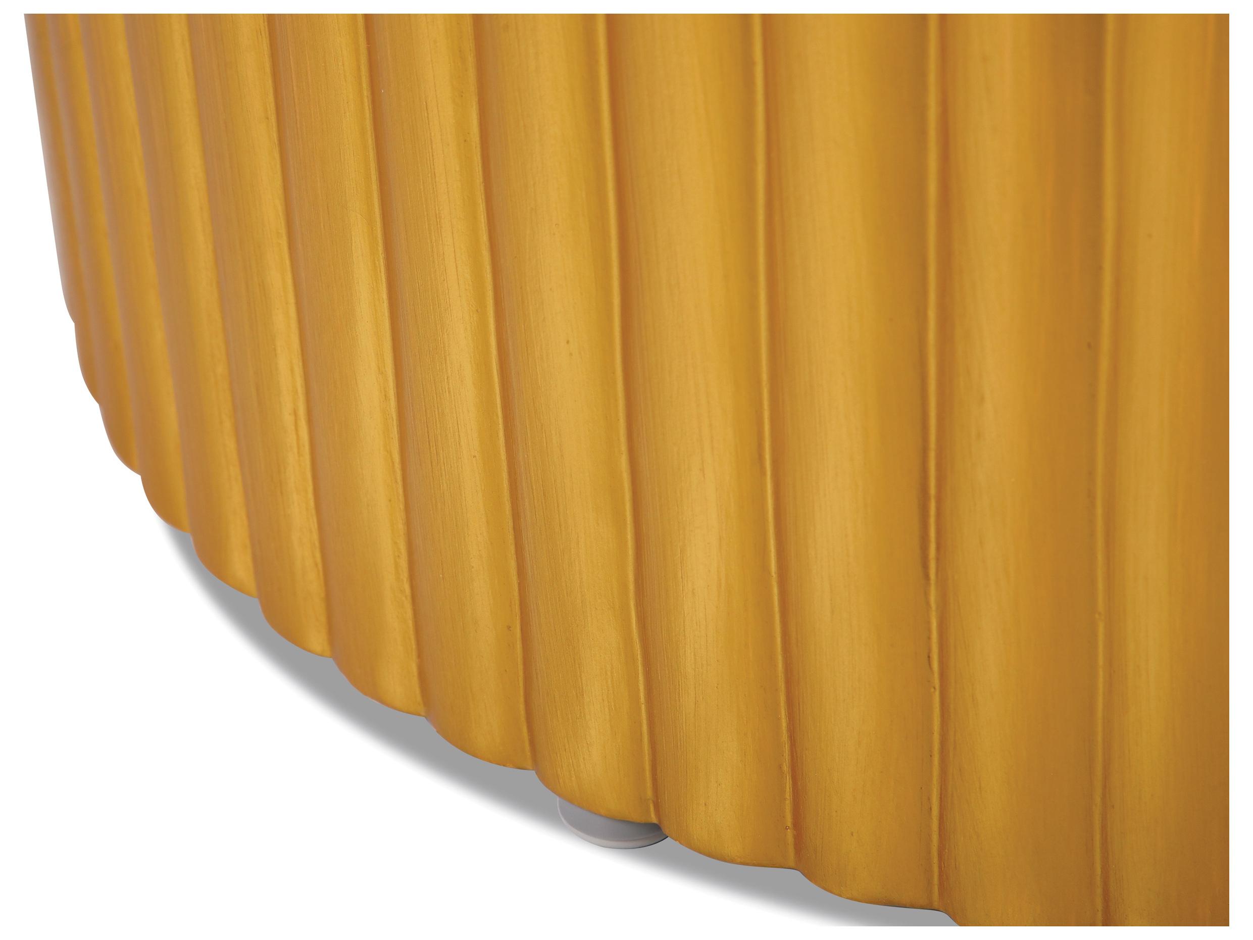 Seasonal Living Perpetual Joy Scallop Zanzibar Gray/Gold Round Outdoor Coffee Table