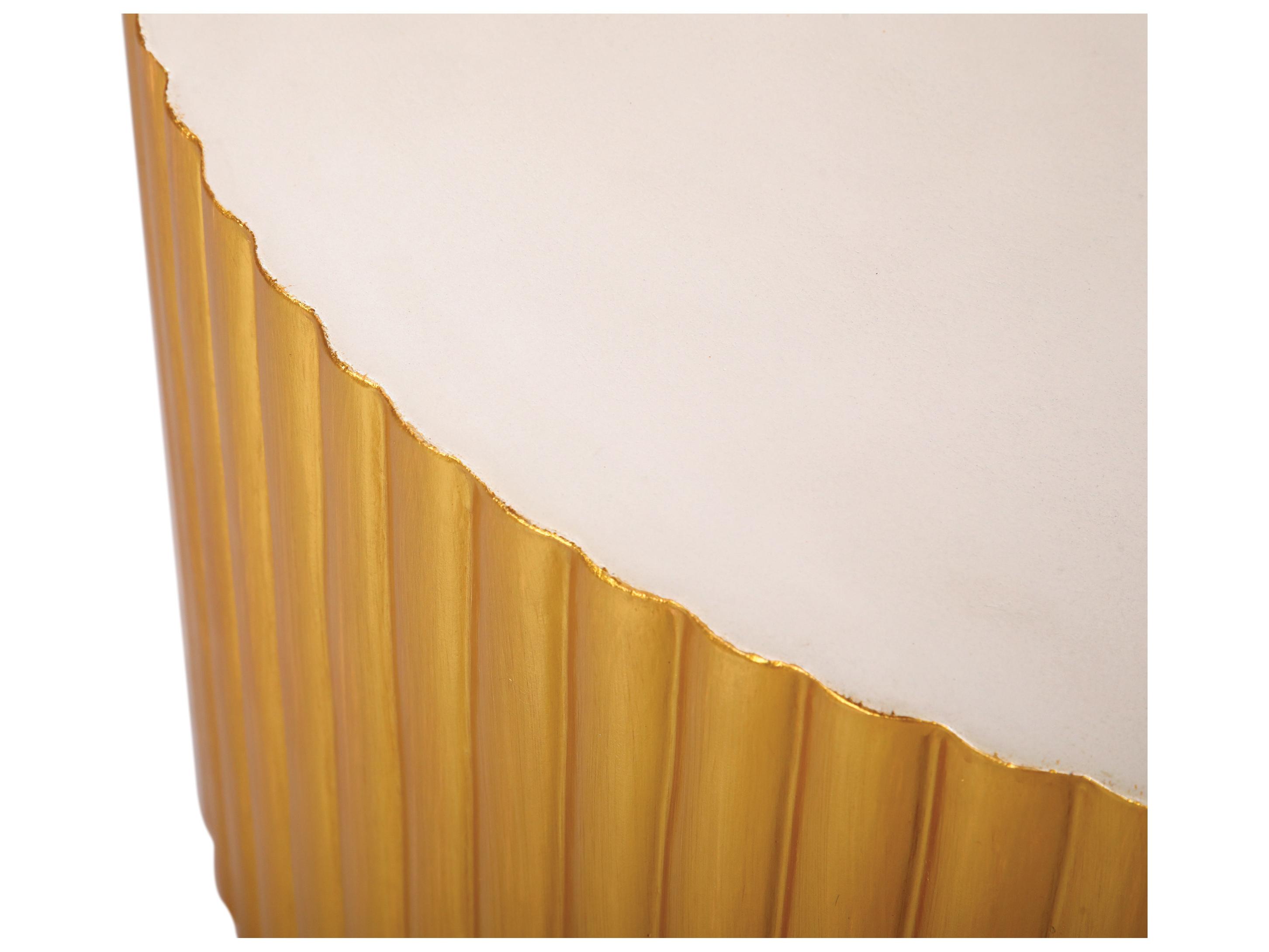 Seasonal Living Perpetual Joy Scallop Zanzibar White/Gold Round Coffee Table