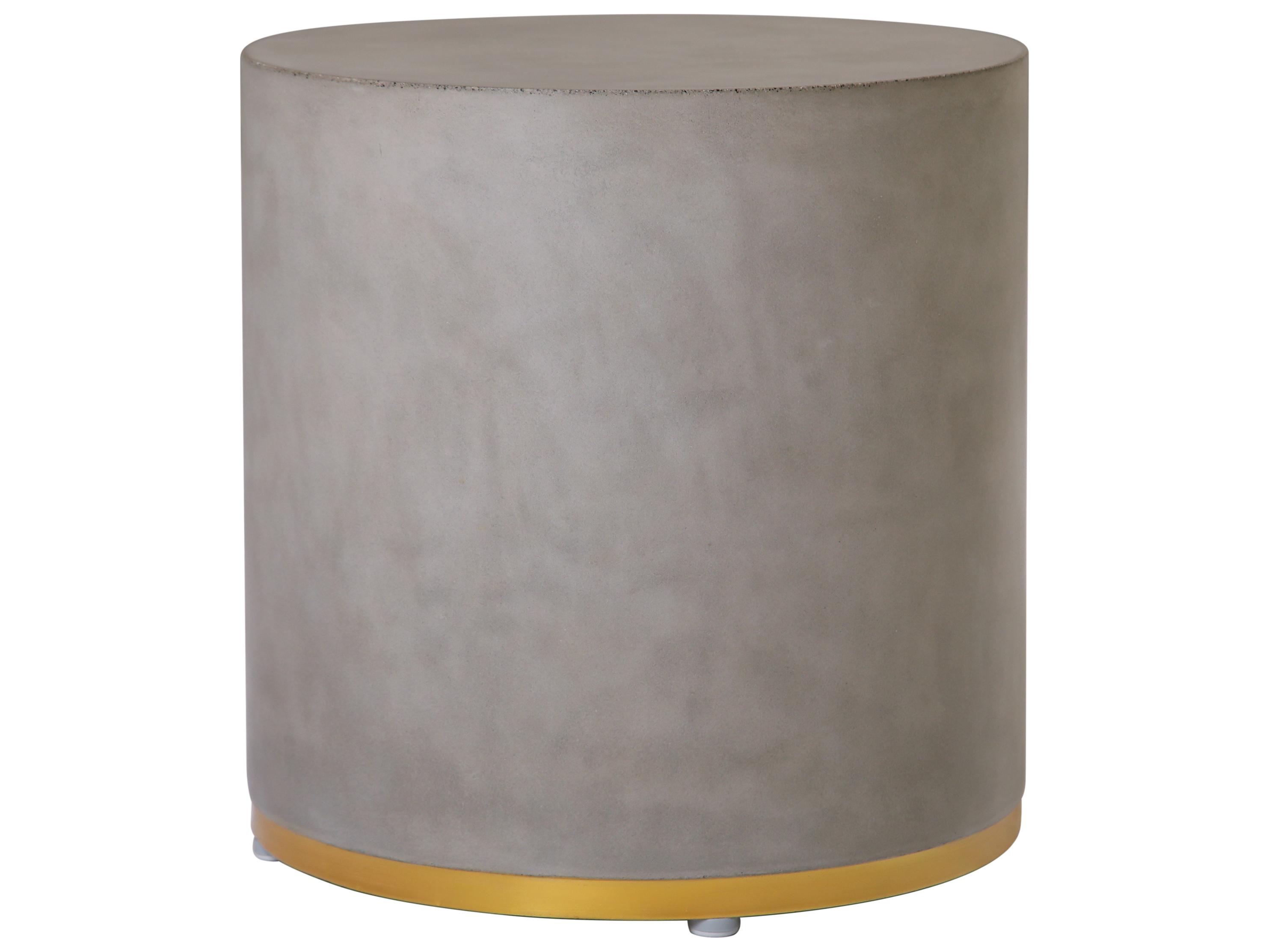 Seasonal Living Perpetual Joy Linea Slate Gray/Gold Ring Accent Table Set