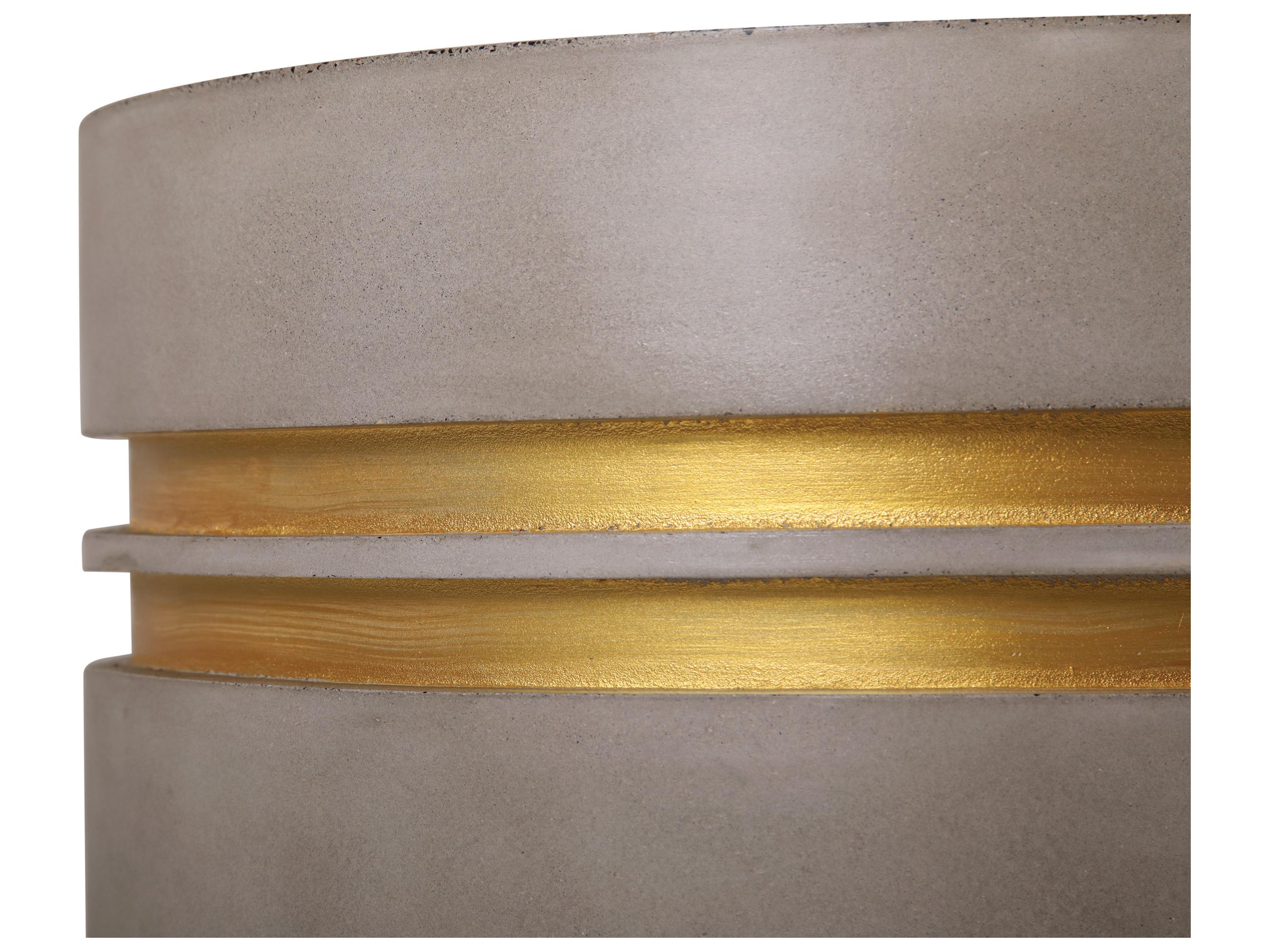 Seasonal Living Perpetual Joy Santori Slate Gray/Gold Round Double Ring Accent Table Tall