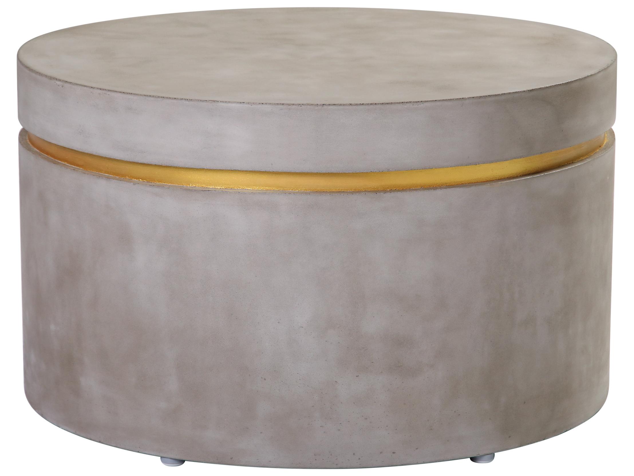 Seasonal Living Perpetual Joy Serendipity Slate Gray/Gold Ring Accent Table Set