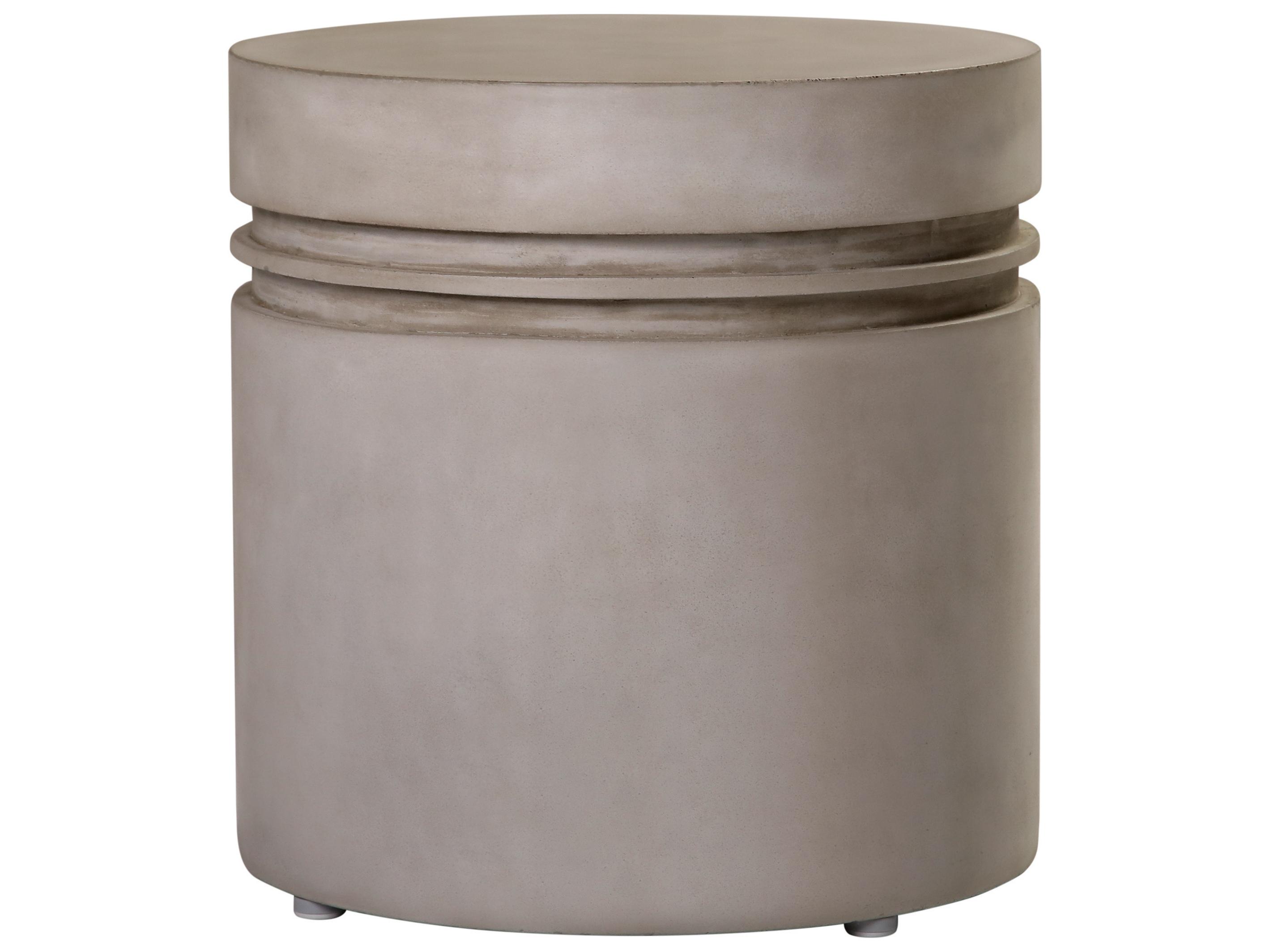 Seasonal Living Lightweight Concrete Slate Grey Round Coffee Table