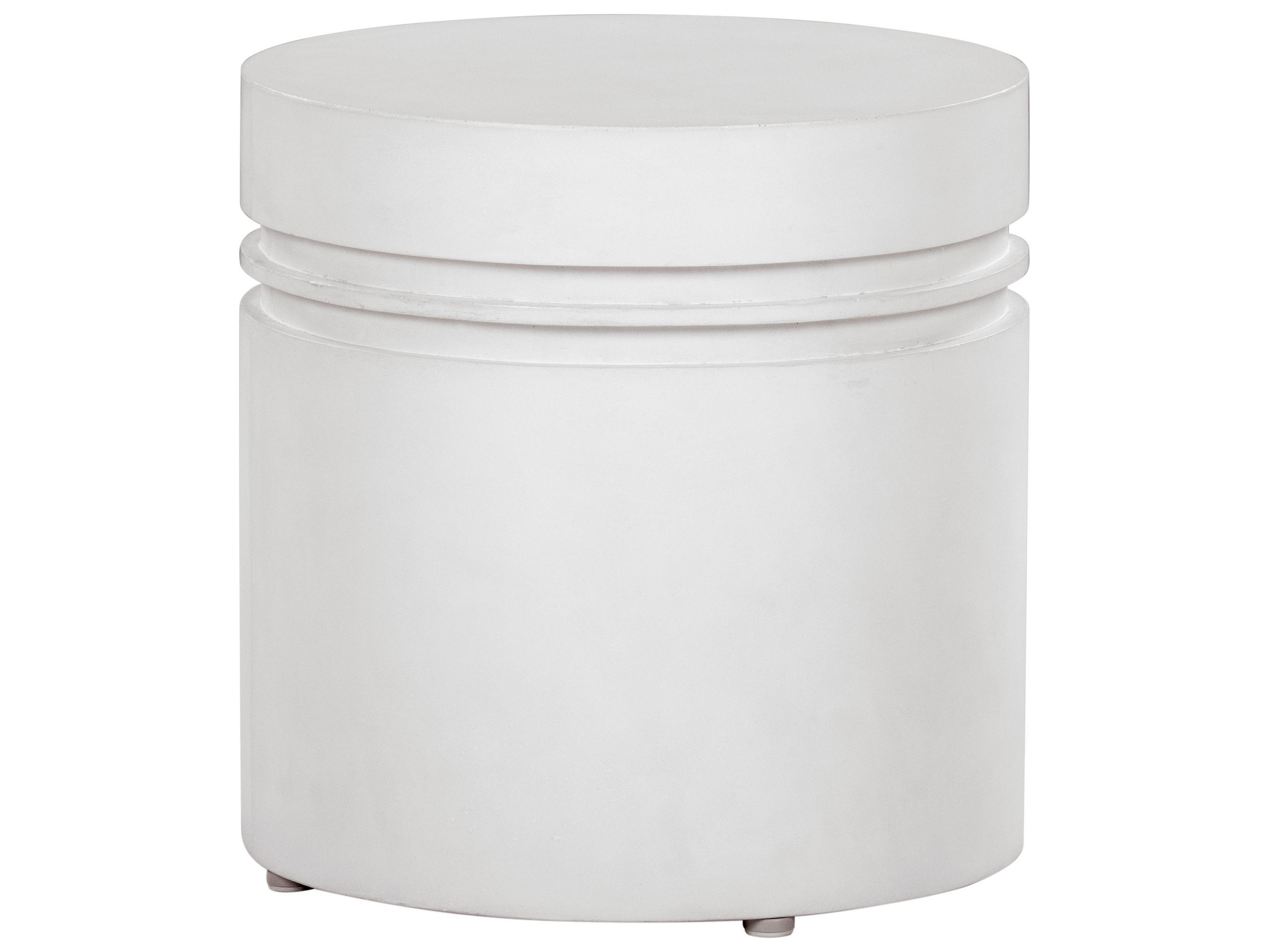 Seasonal Living Lightweight Concrete Ebony White Round Coffee Table