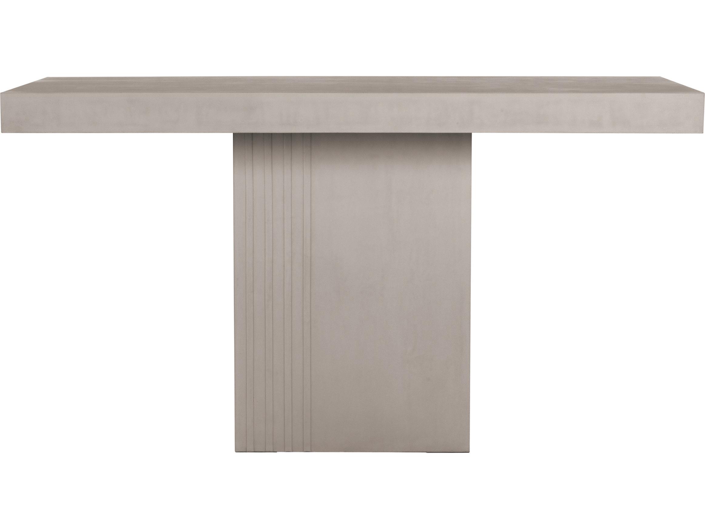 Seasonal Living Lightweight Concrete Slate Grey Rectangular Dining Table