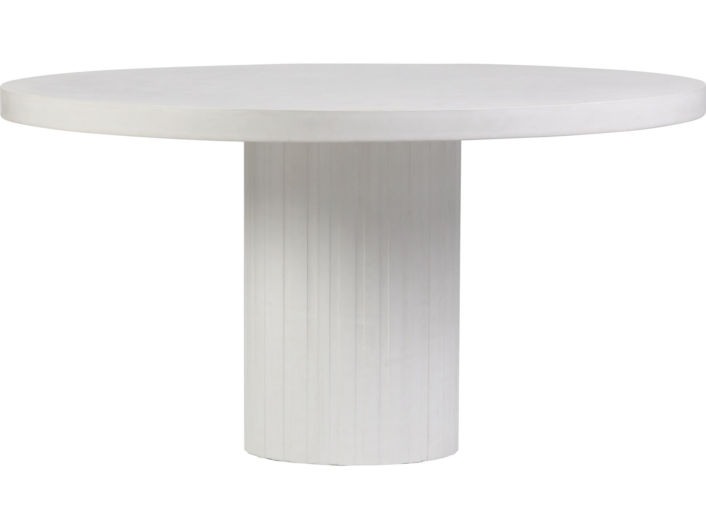 Seasonal Living Lightweight Concrete Ebony White Round Dining Table