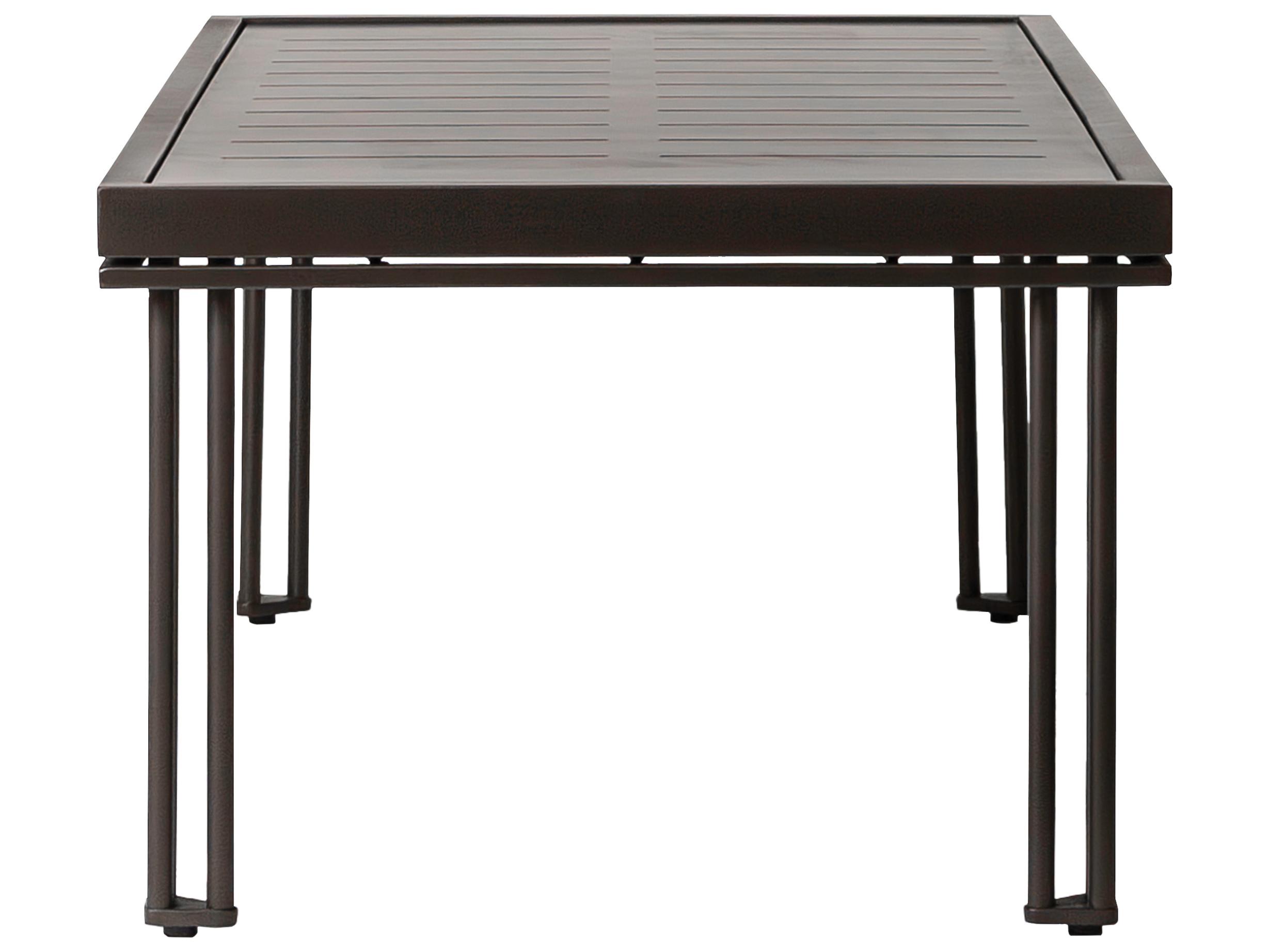 Seasonal Living Patinero Smooth Charcoal Satin Aluminum Rectangular Coffee Table