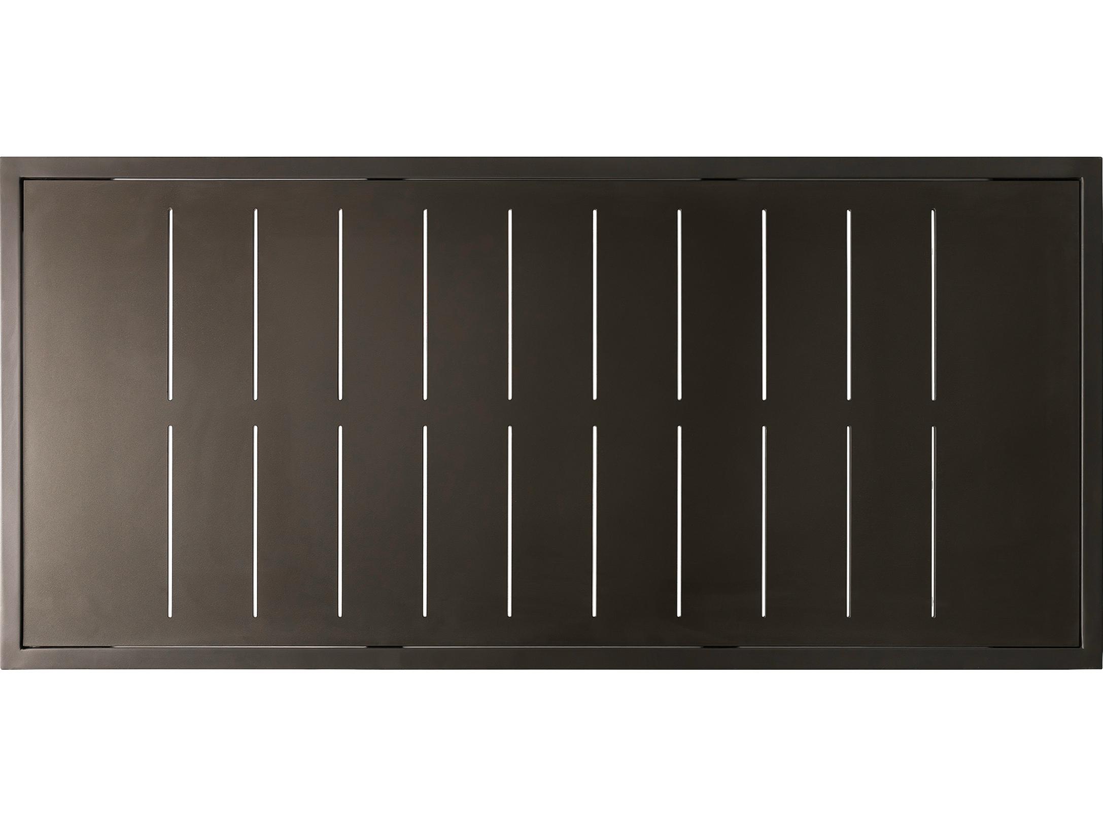 Seasonal Living Patinero Smooth Charcoal Satin Aluminum Rectangular Coffee Table