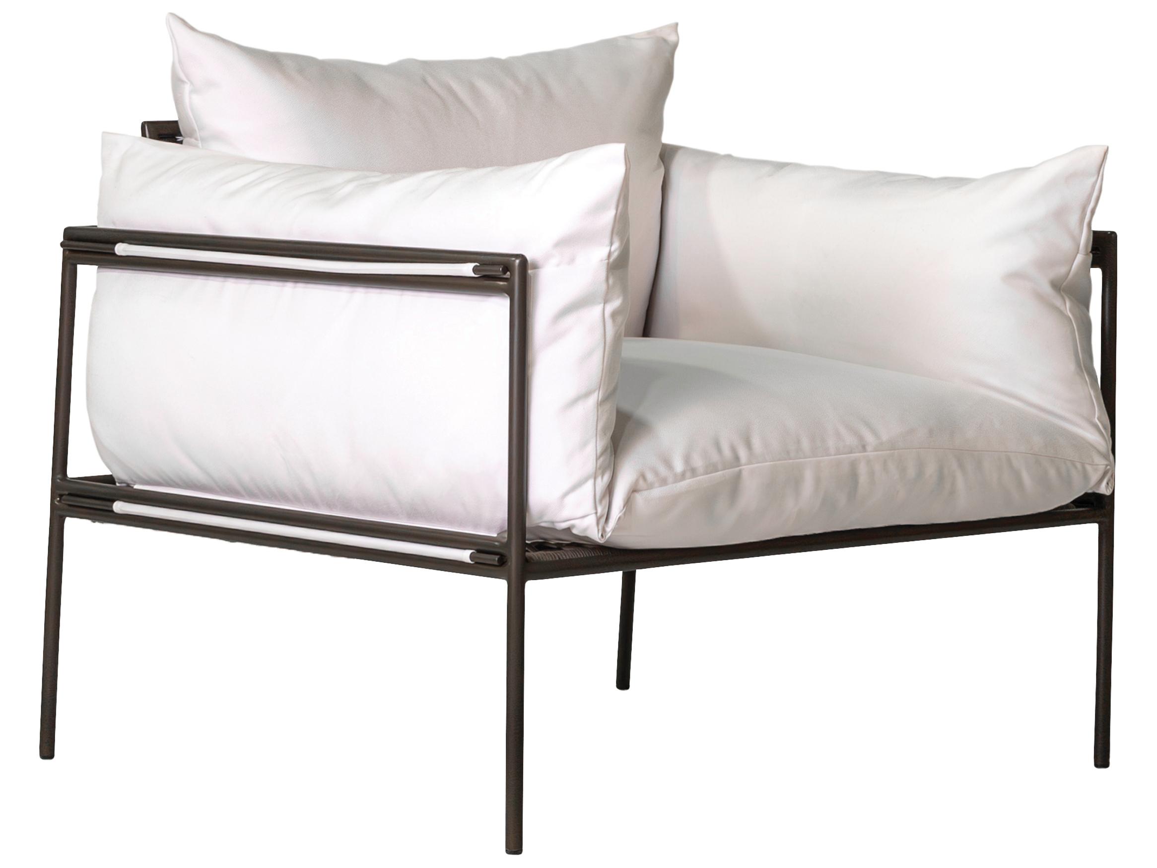 Seasonal Living Patinero Smooth Charcoal Satin Aluminum Cushion Lounge Chair