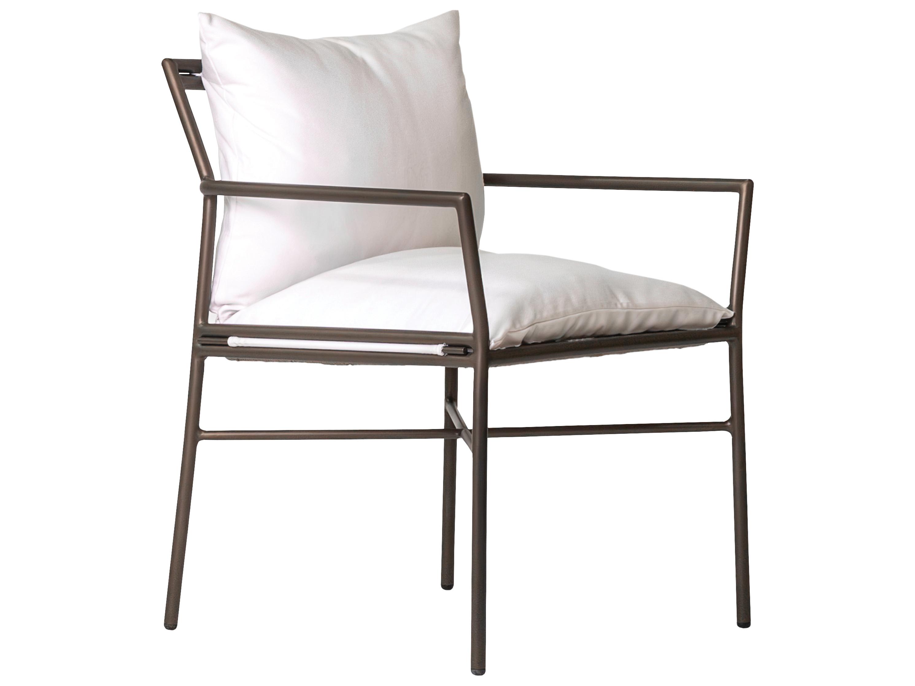 Seasonal Living Patinero Smooth Charcoal Satin Aluminum Cushion Dining Chair