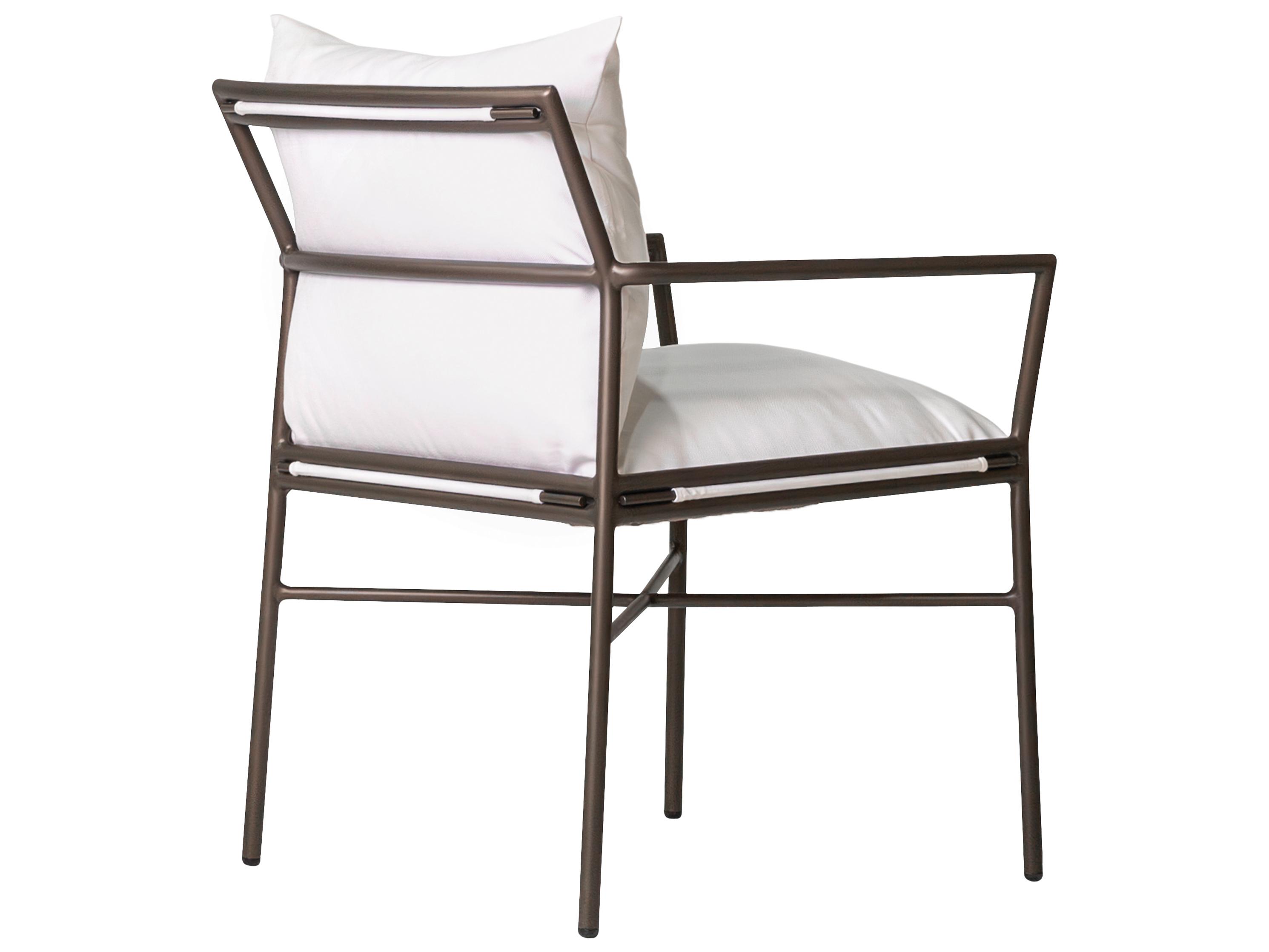 Seasonal Living Patinero Smooth Charcoal Satin Aluminum Cushion Dining Chair