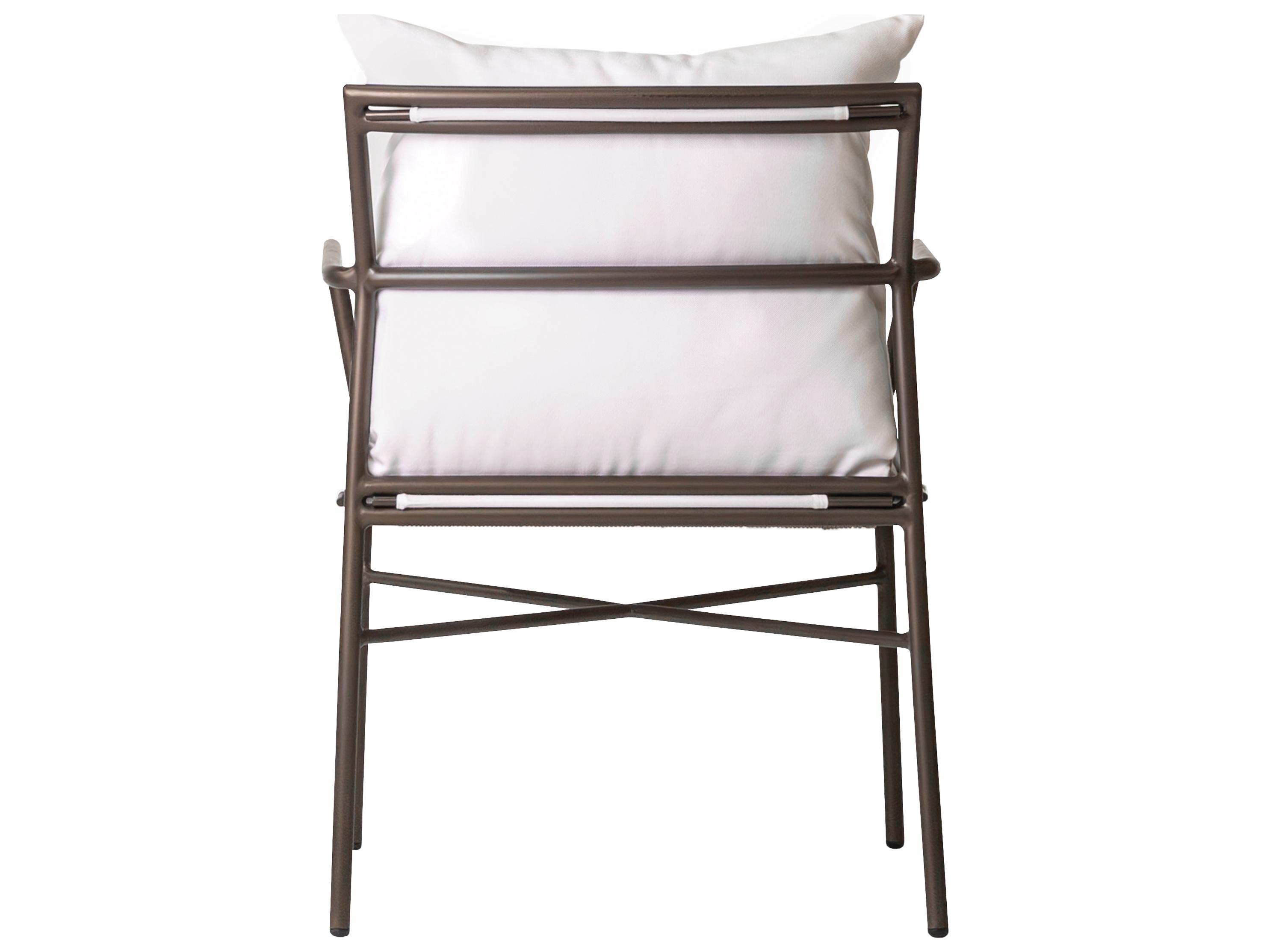 Seasonal Living Patinero Smooth Charcoal Satin Aluminum Cushion Dining Chair