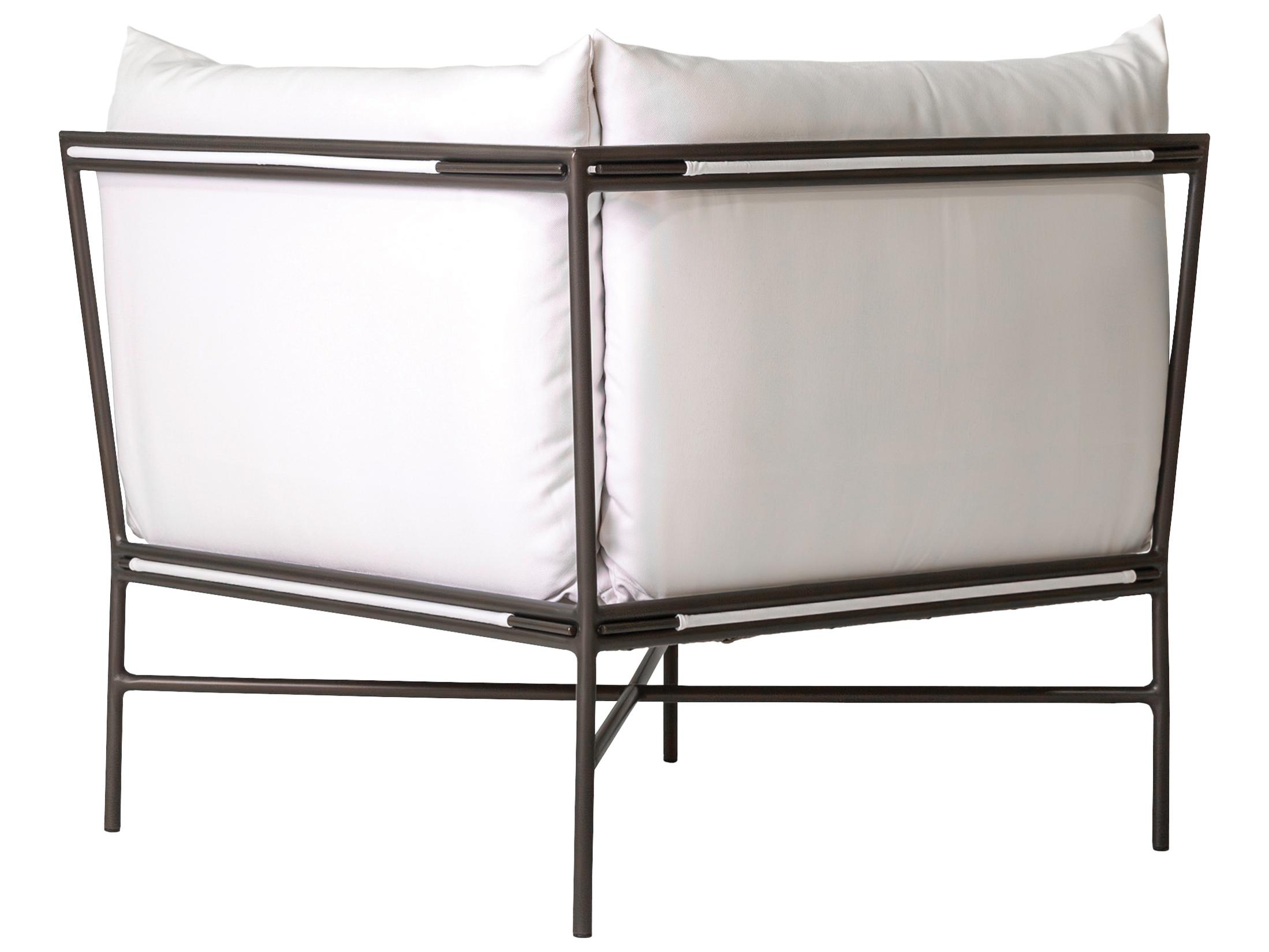 Seasonal Living Patinero Smooth Charcoal Satin Aluminum Cushion Lounge Chair